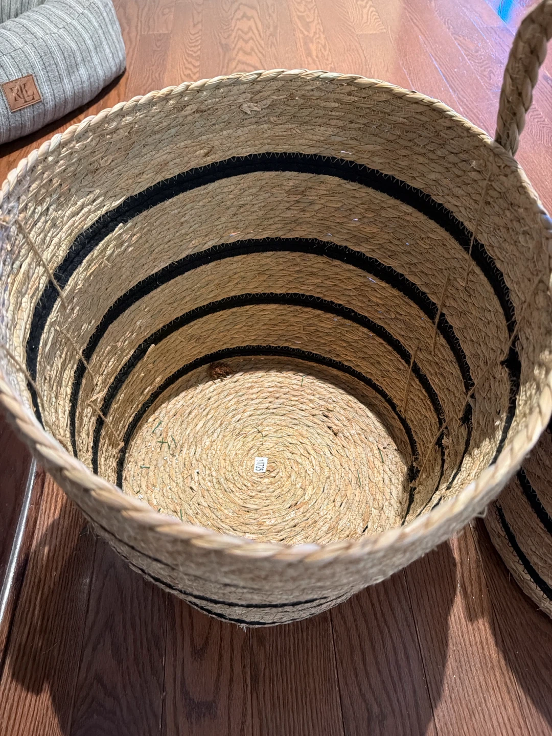 Set of Two Woven Seagrass Storage Baskets