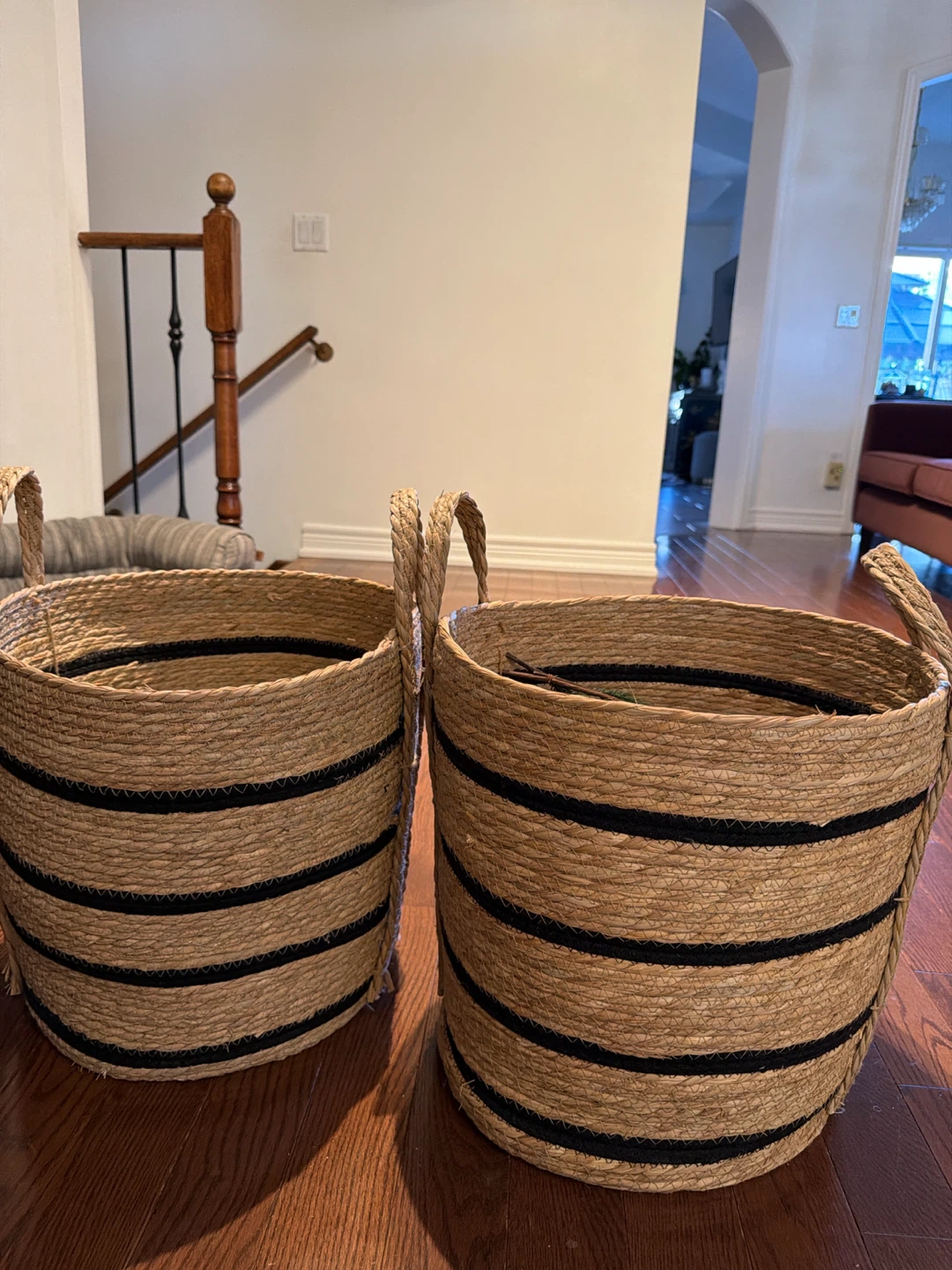 Set of Two Woven Seagrass Storage Baskets - photo 2