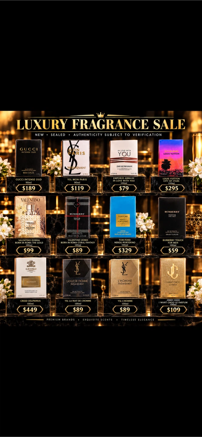 Selection of Luxury Designer Fragrances