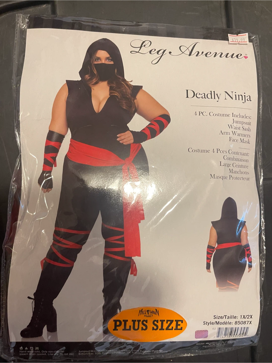 Leg Avenue Deadly Ninja Women’s Adult Costume Plus Size