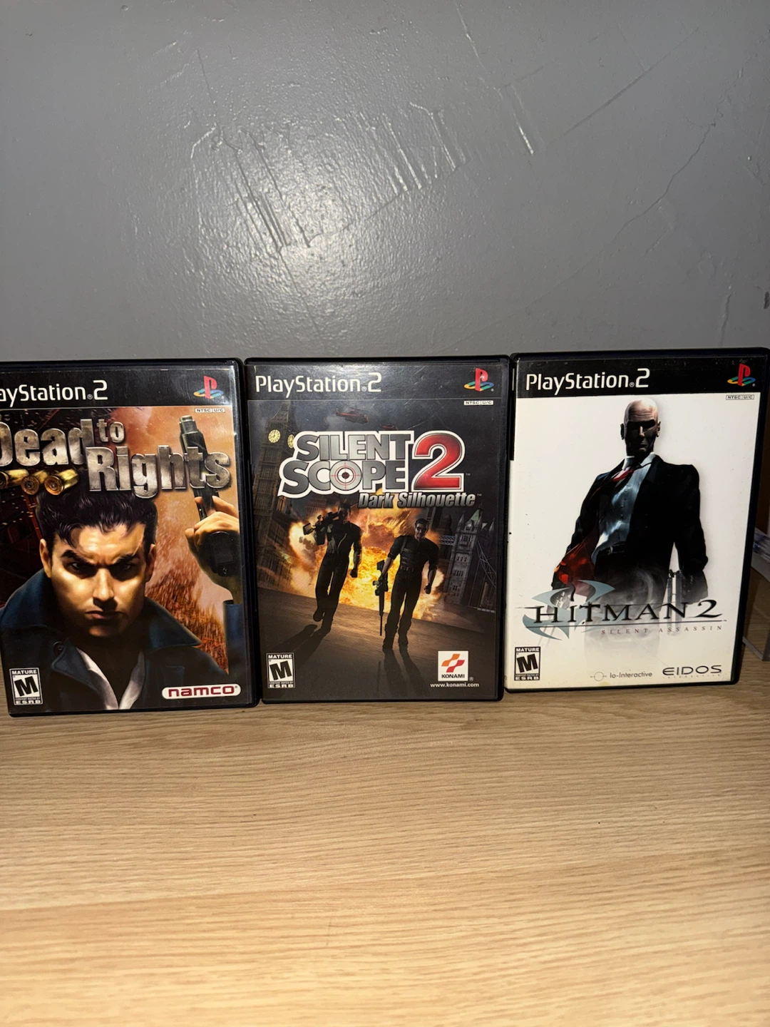 3 PlayStation 2 Games: Dead to Rights, Silent Scope 2, Hitman 2