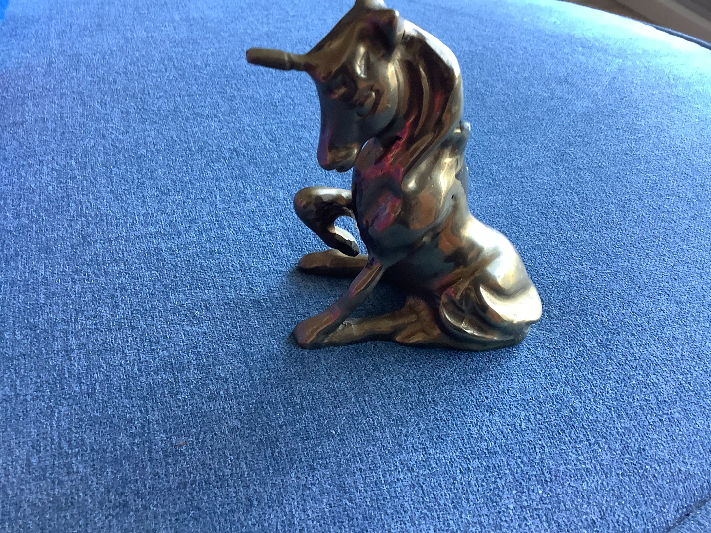 Vintage MCM Solid Brass Unicorn Figurine 🐞