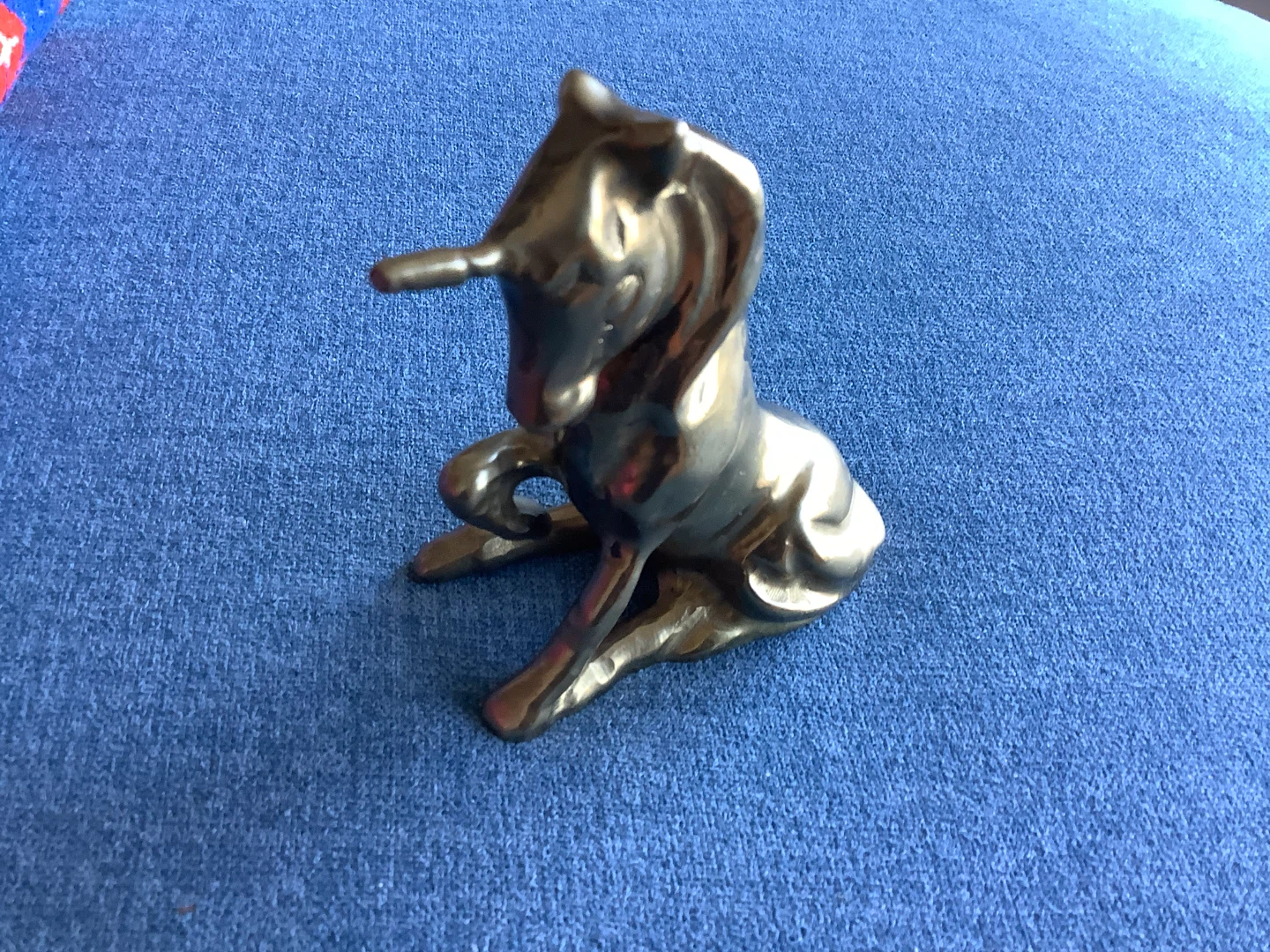 Vintage MCM Solid Brass Unicorn Figurine 🐞 - photo 2