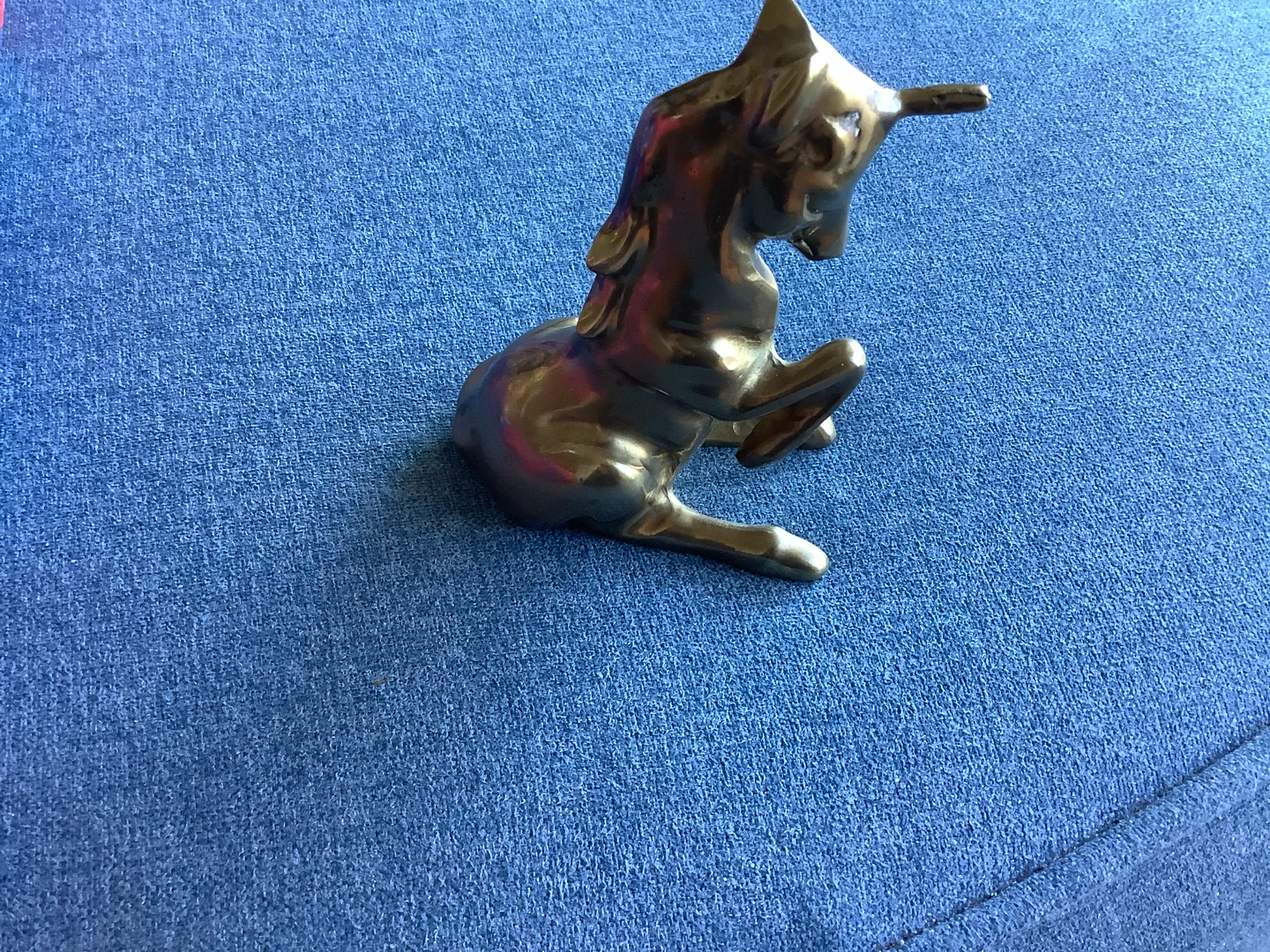 Vintage MCM Solid Brass Unicorn Figurine 🐞 - photo 3