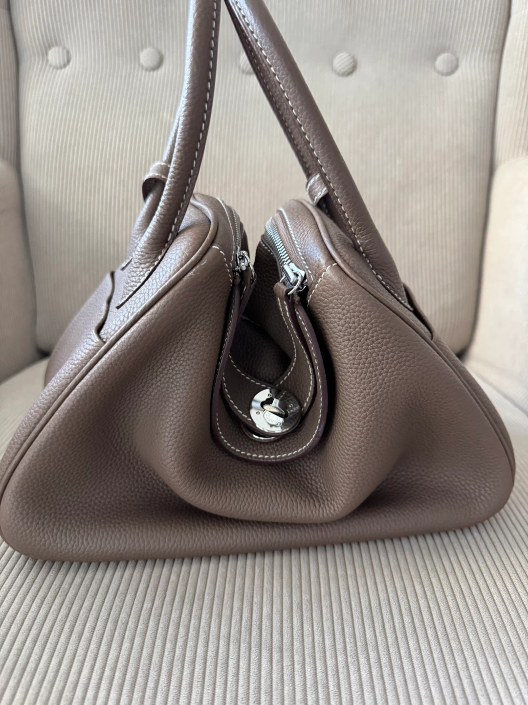 Hermes Lindy Bag taupe grey - photo 4