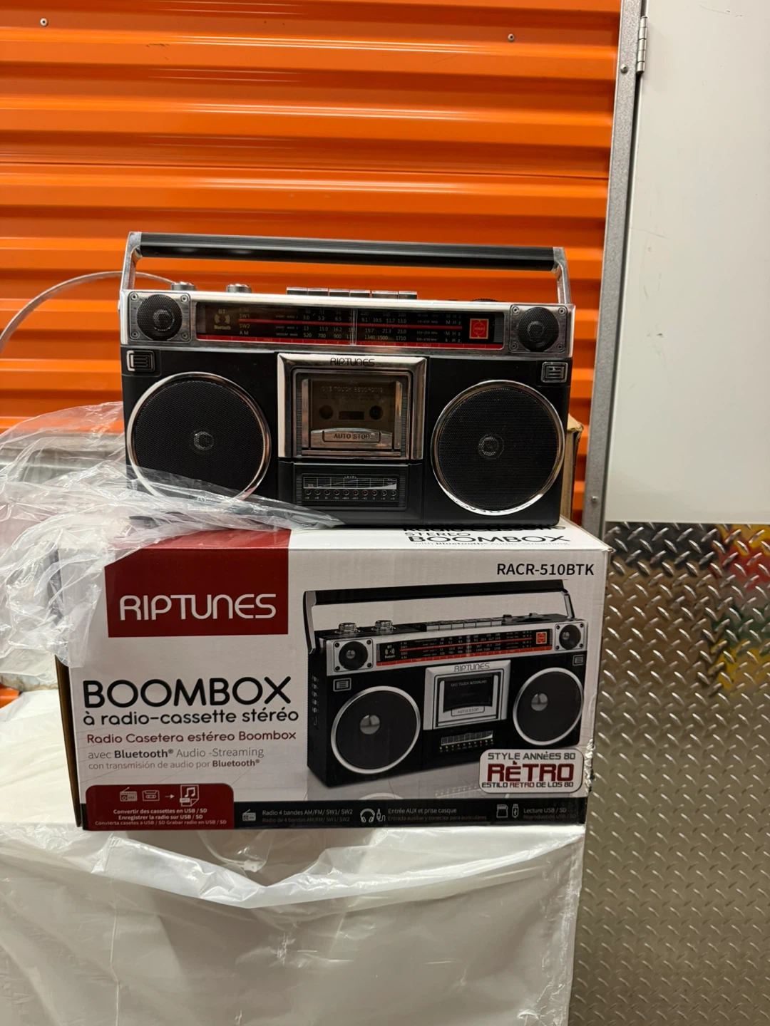 Retro Boombox Radio Cassette Player Recorder AM/FM 80s