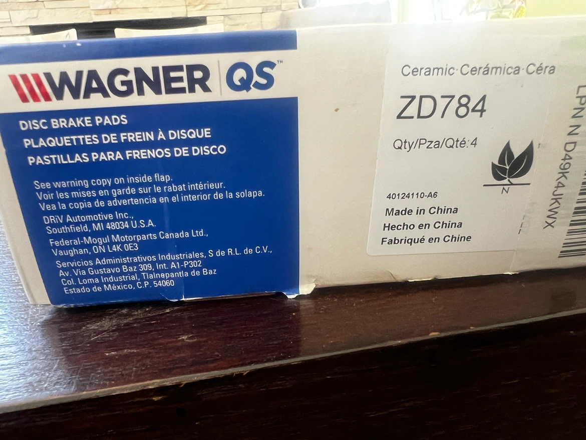 Wagner QS Disc Brake Pads ZD784 - photo 2