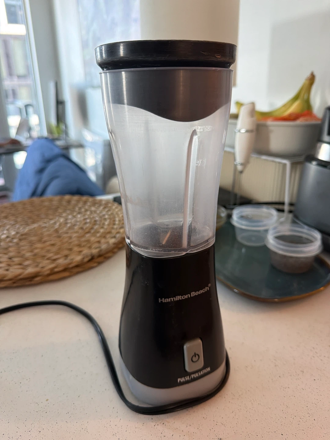 Crack jar, but base is solid Hamilton Beach Personal Blender