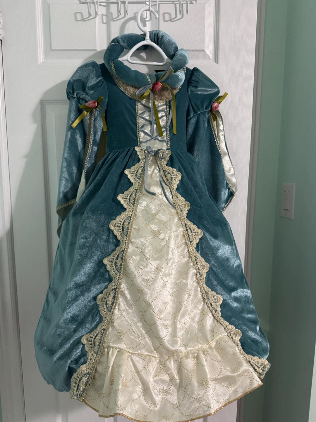 Blue Velvet Renaissance Style Princess Dress