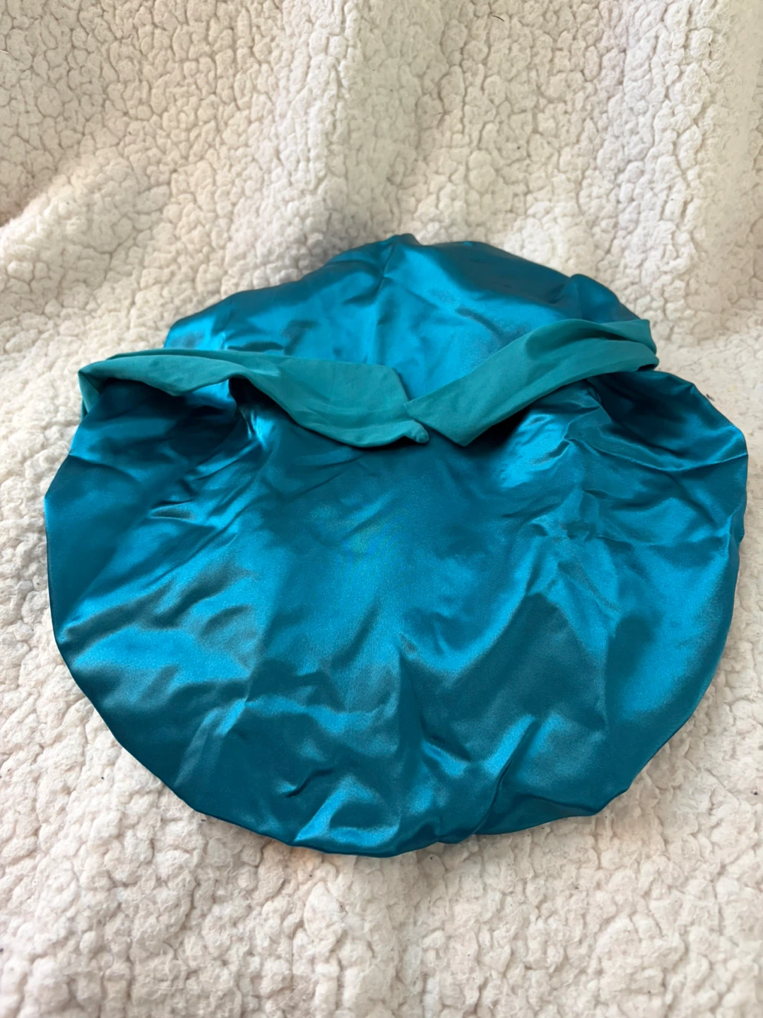 Teal Satin Hair Bonnet - photo 2