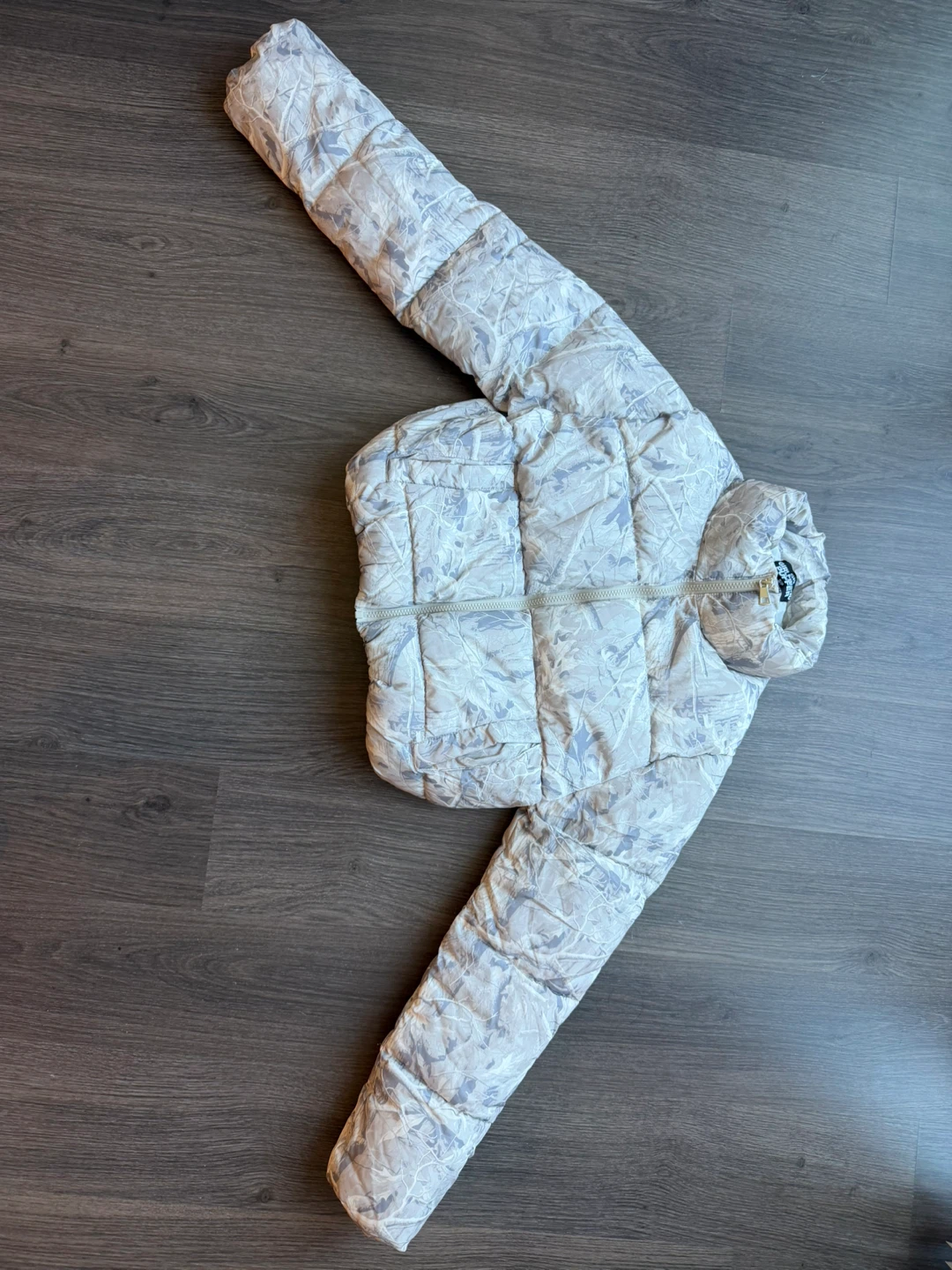SWS Girlfriend Puffer Jacket - Grey Pattern