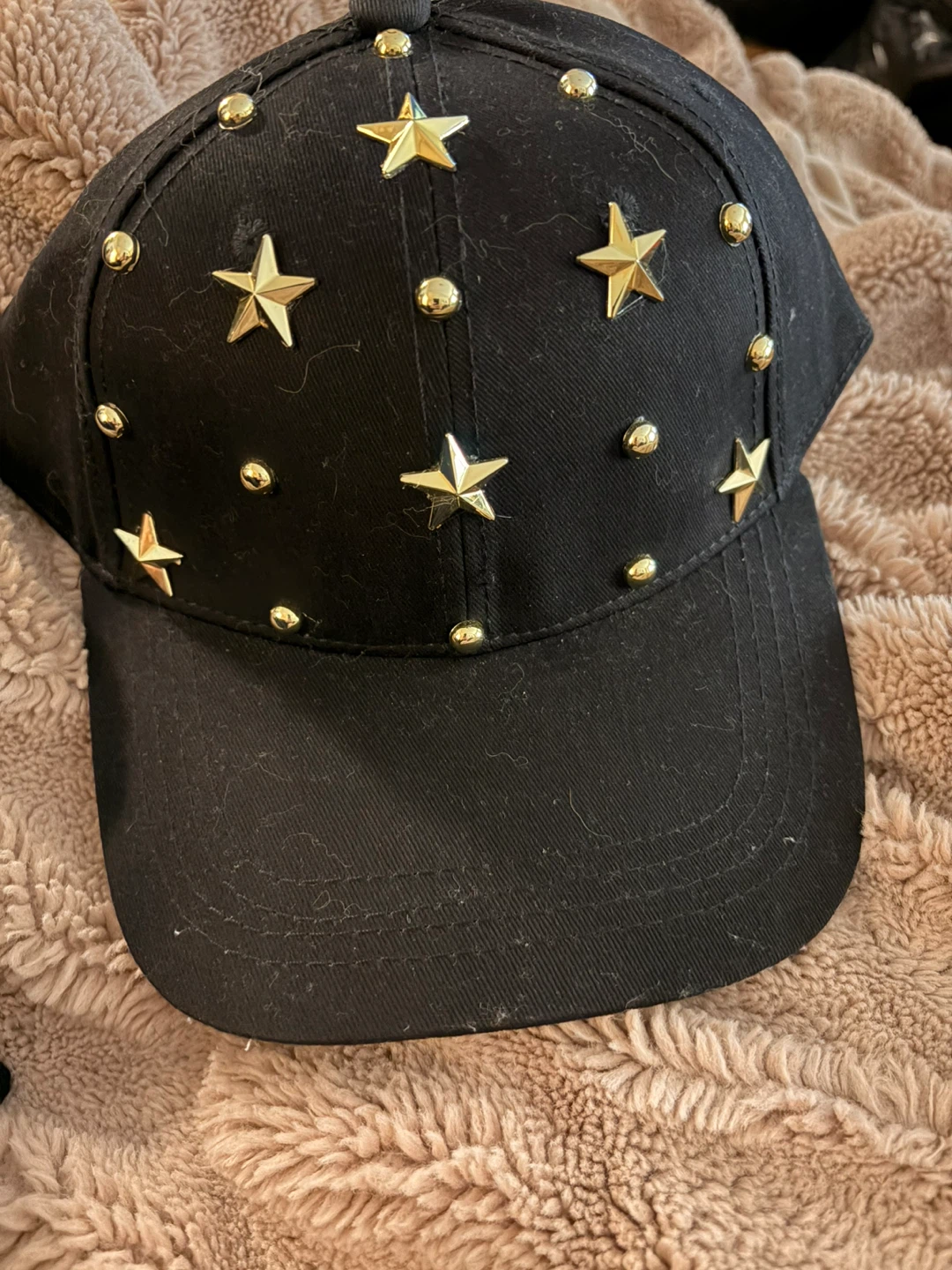Black Star Studded Baseball Cap