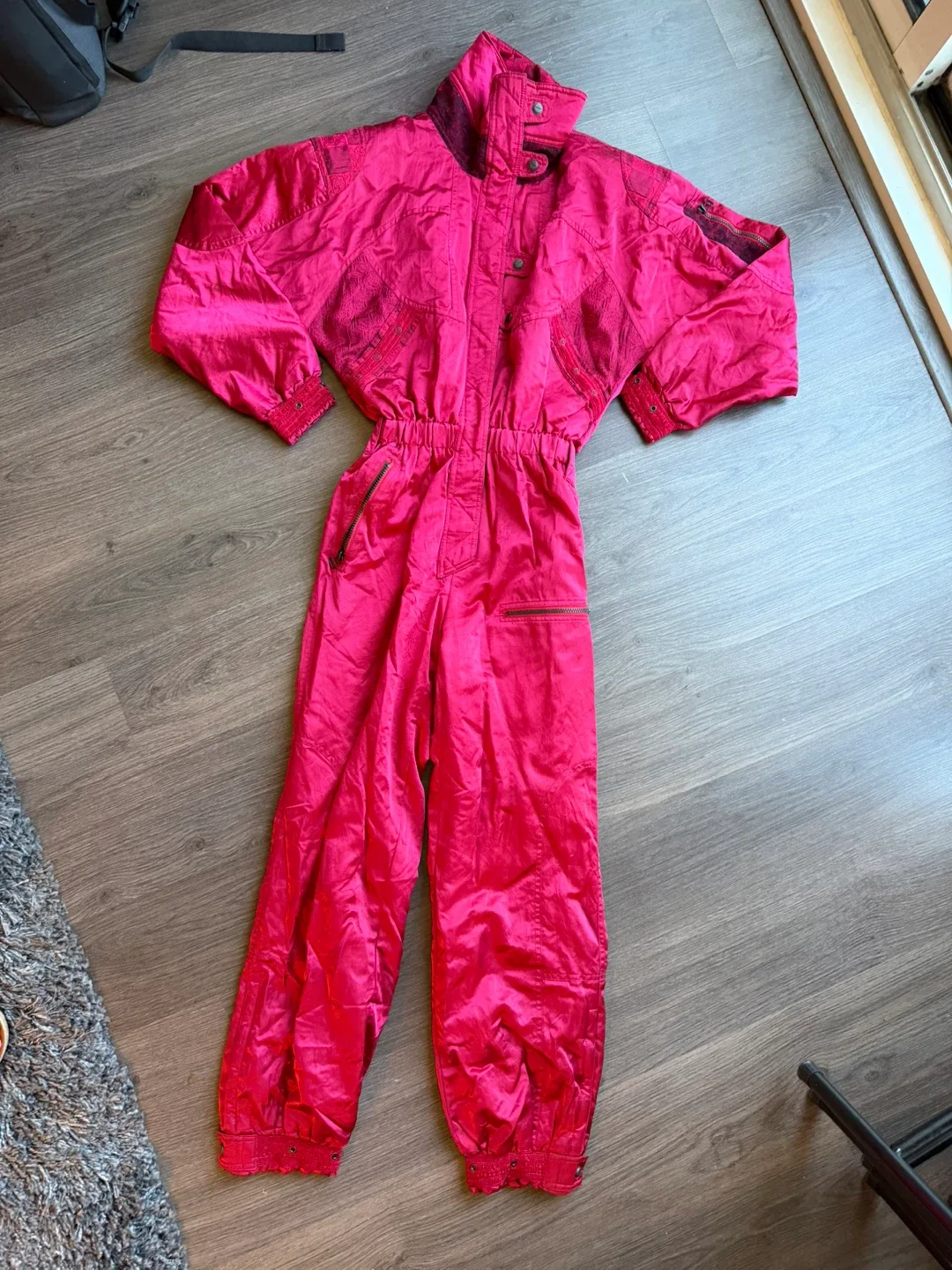 Vintage Hot red Ski Suit