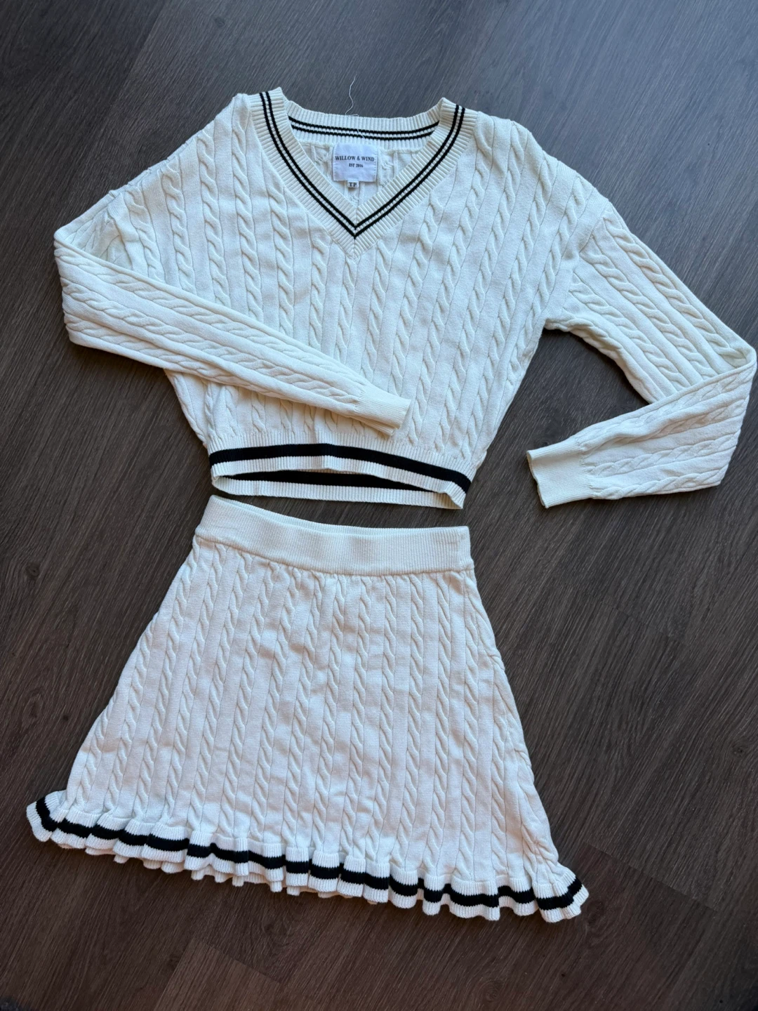 Willow & Wind Cable Knit Matching Set