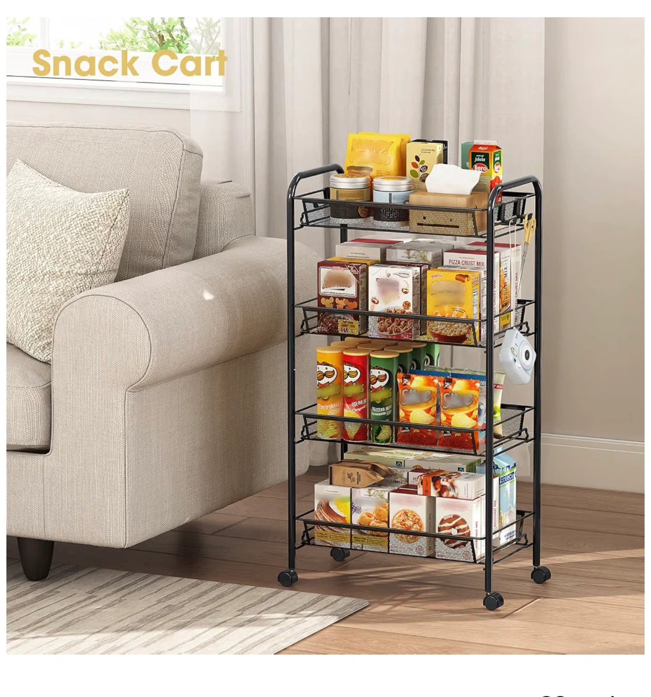 4-Tier Metal Rolling Storage Cart - photo 5