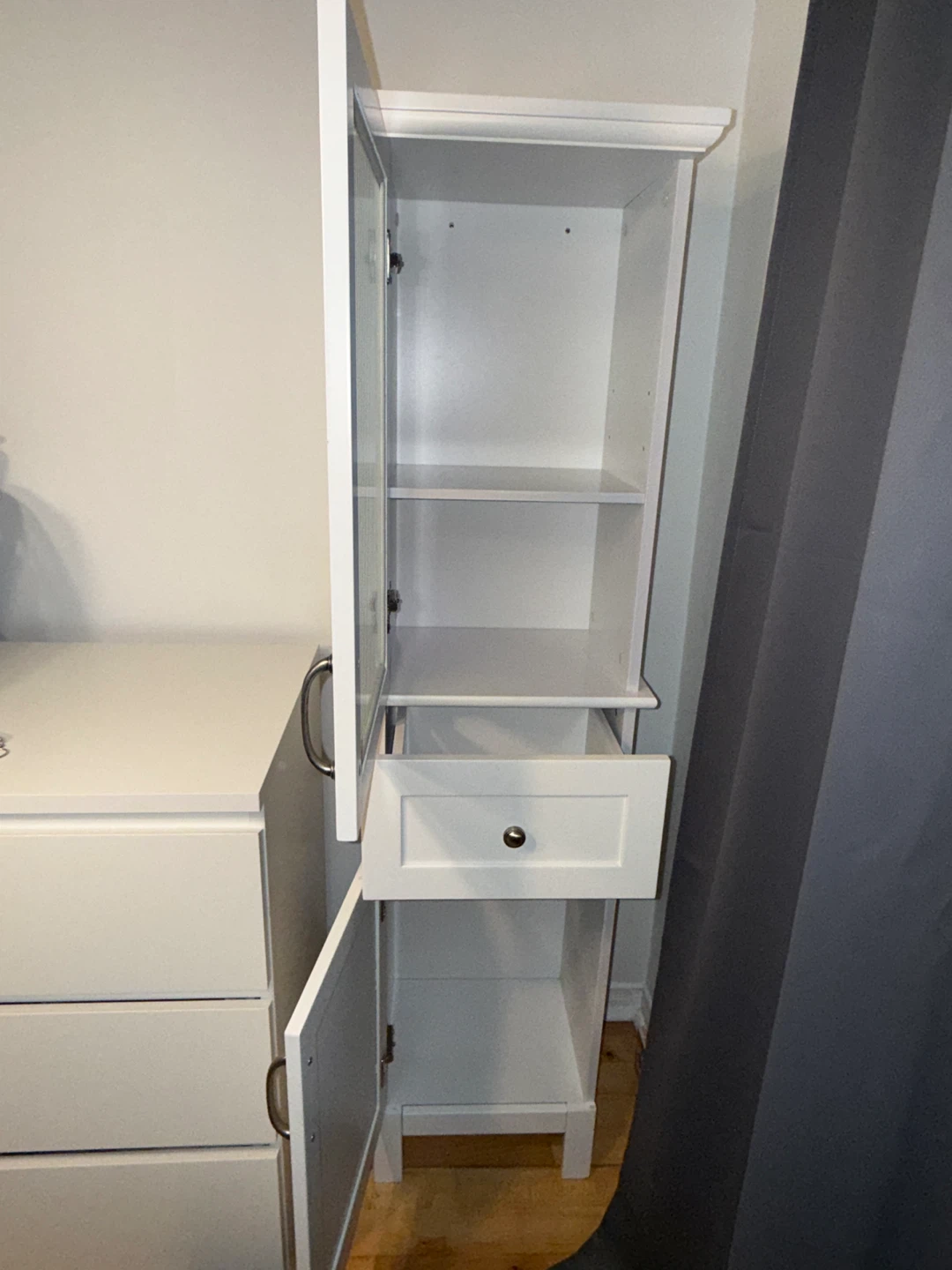 White tall storage cabinet - photo 2