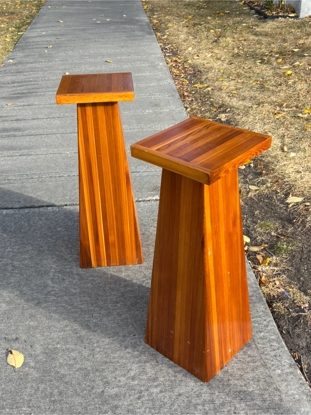 Cedar wood Display Pedestals stand