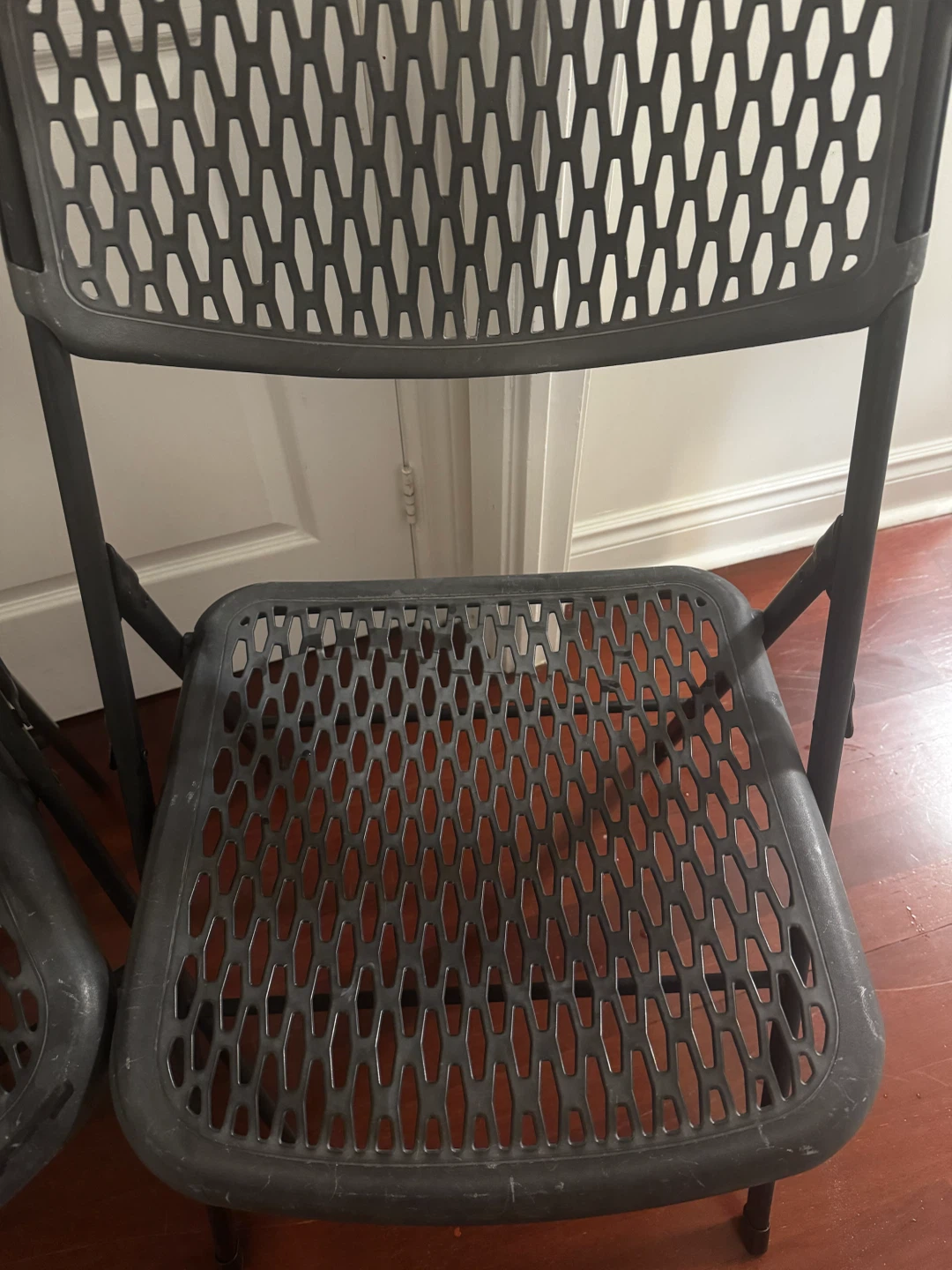 Set of Two Black Folding Chairs - photo 2