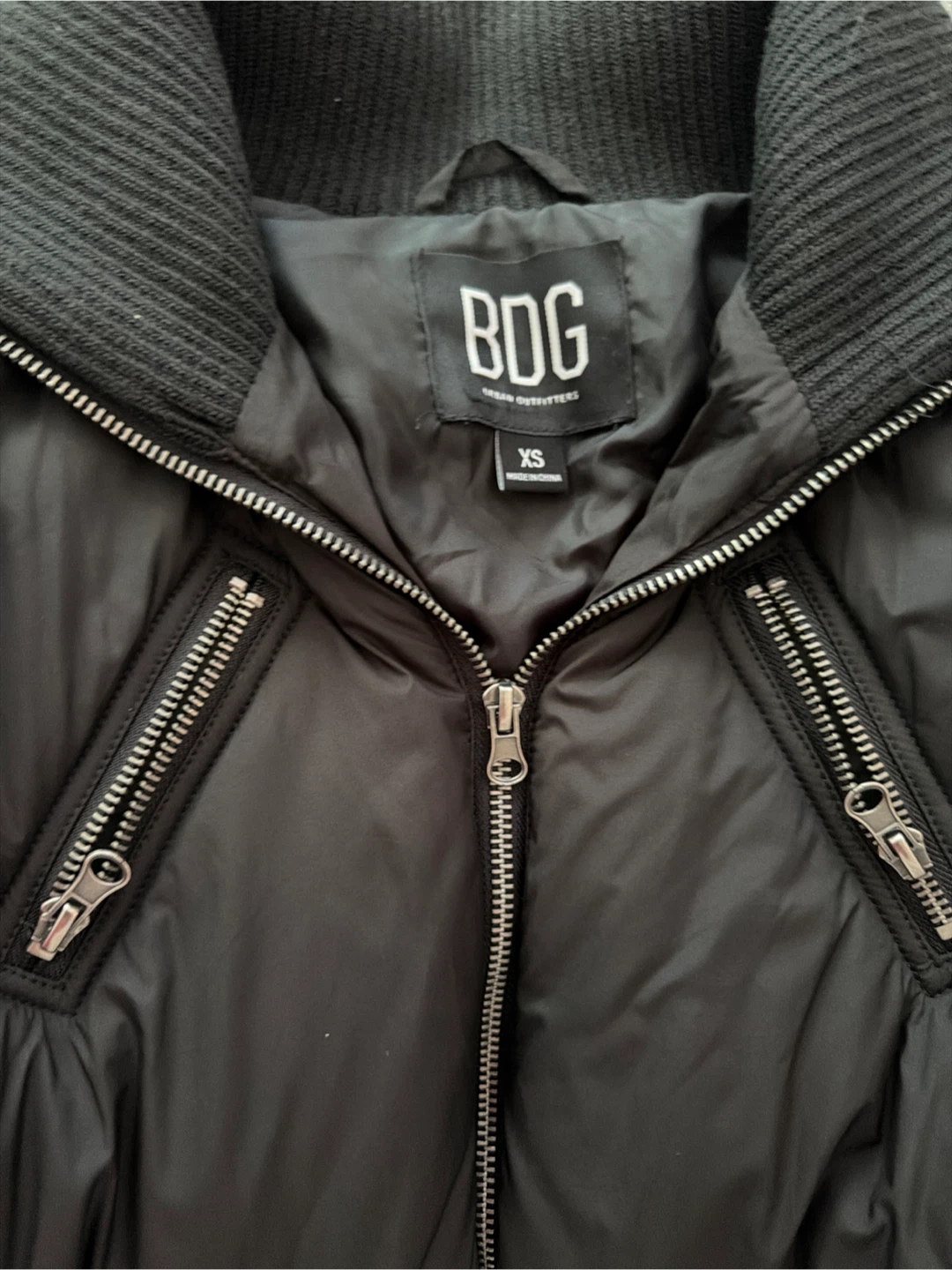 BDG Urban Outfitters Black Bomber Jacket - photo 2
