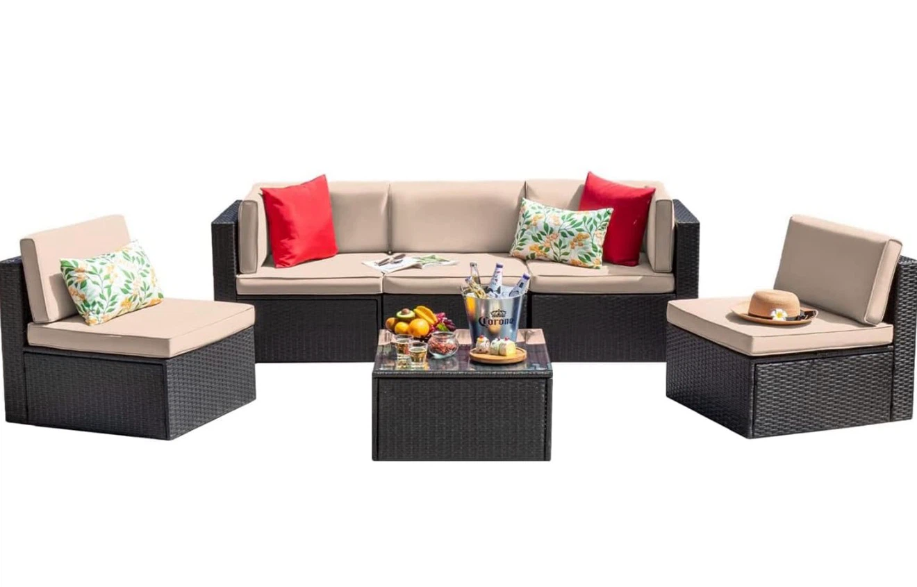 5-Piece Wicker Patio Furniture Set