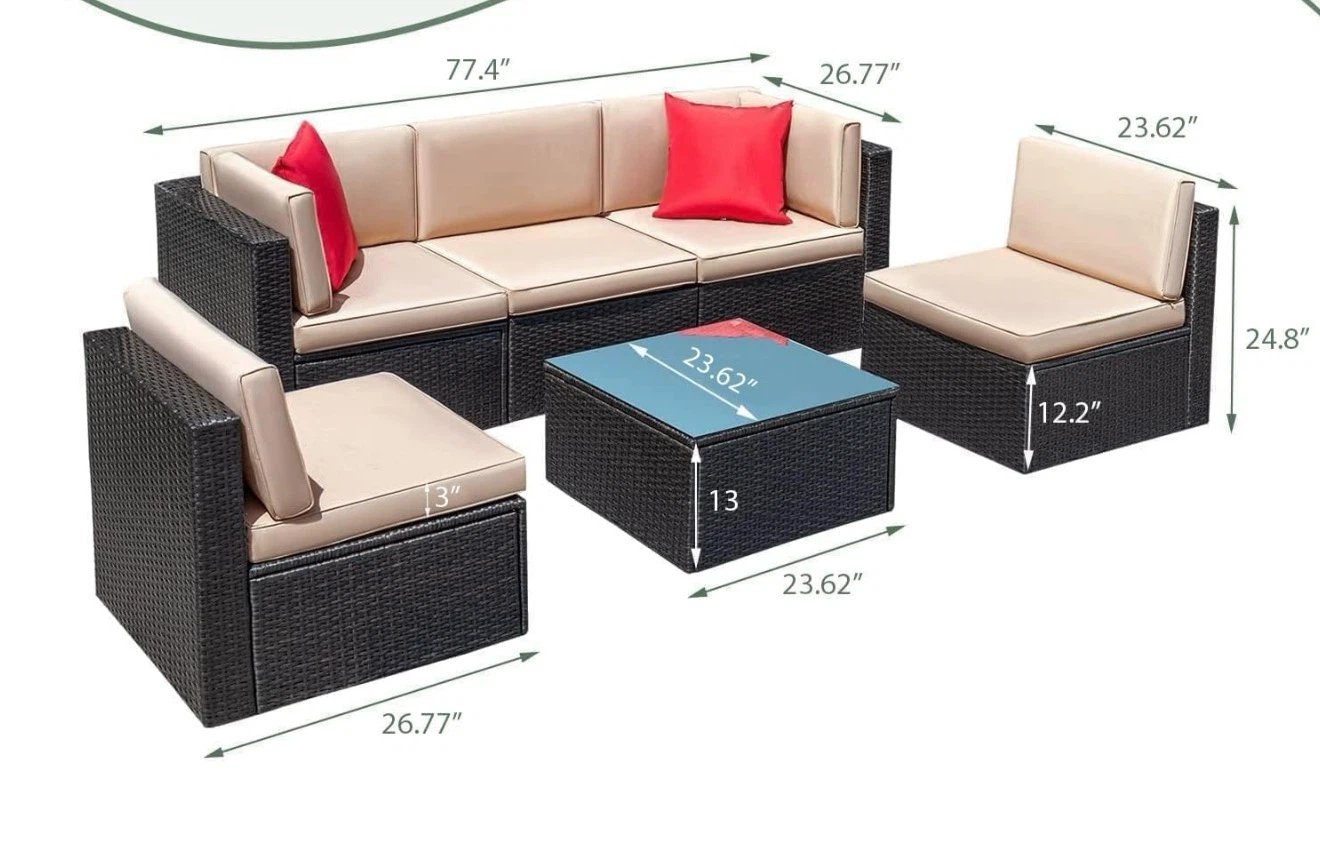 5-Piece Wicker Patio Furniture Set - photo 2