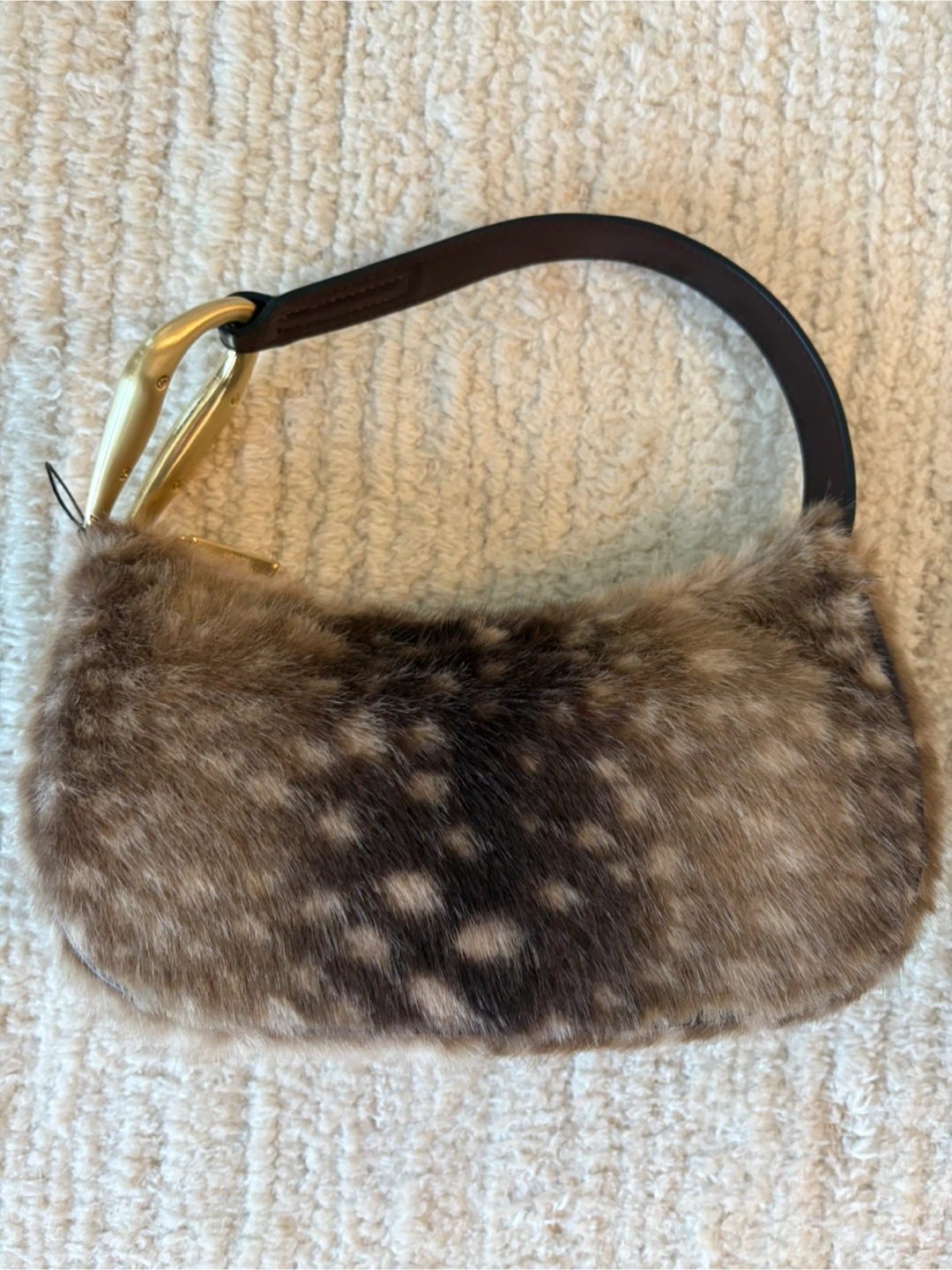 NEW BCBGGeneration BAMBI Faux Fur Handbag - photo 3