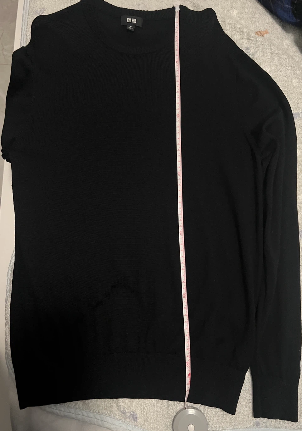 UNIQLO 100% Wool Long sleeve Crew neck sweater (Black) - photo 5