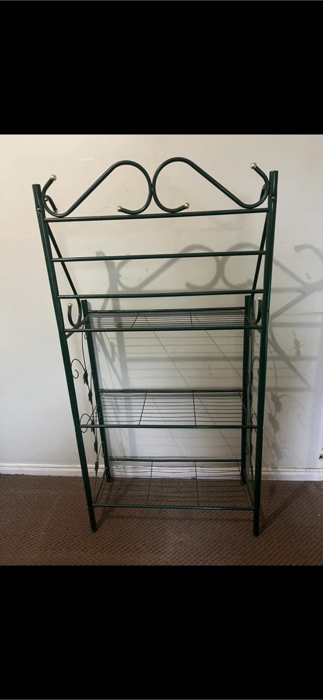 Dark Green Decorative Metal Baker's Rack - photo 2
