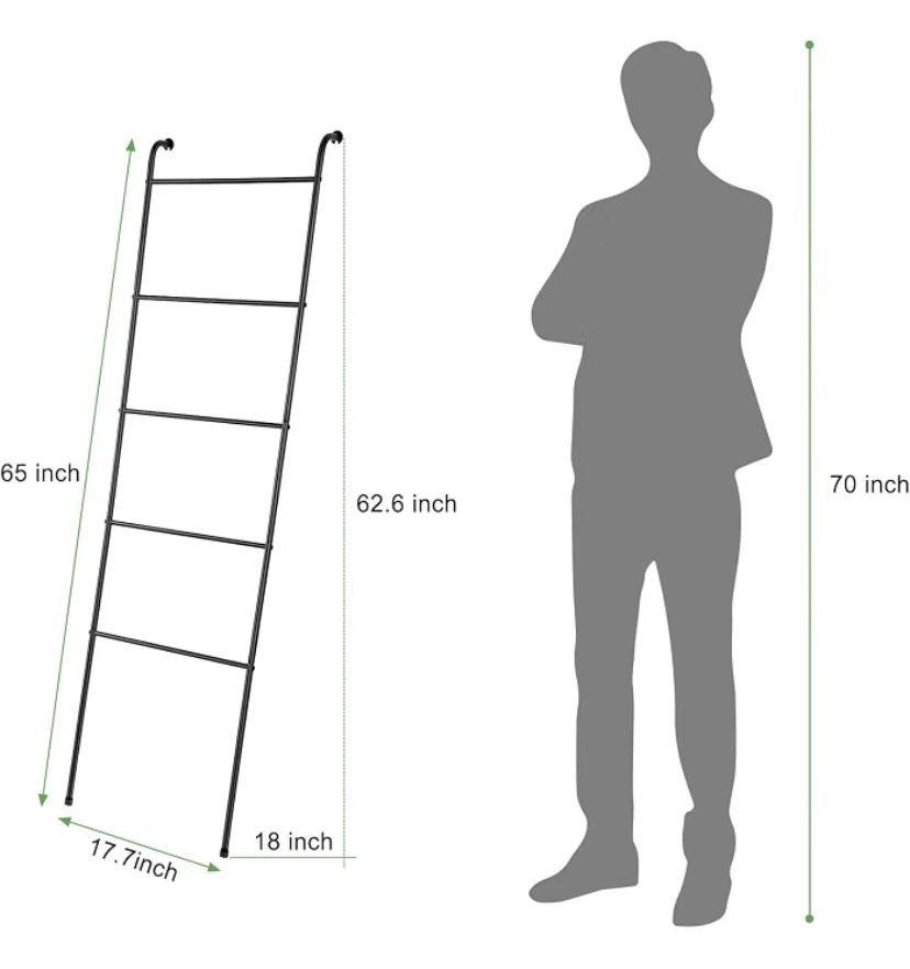 Black Metal Blanket or Towel Ladder - photo 2