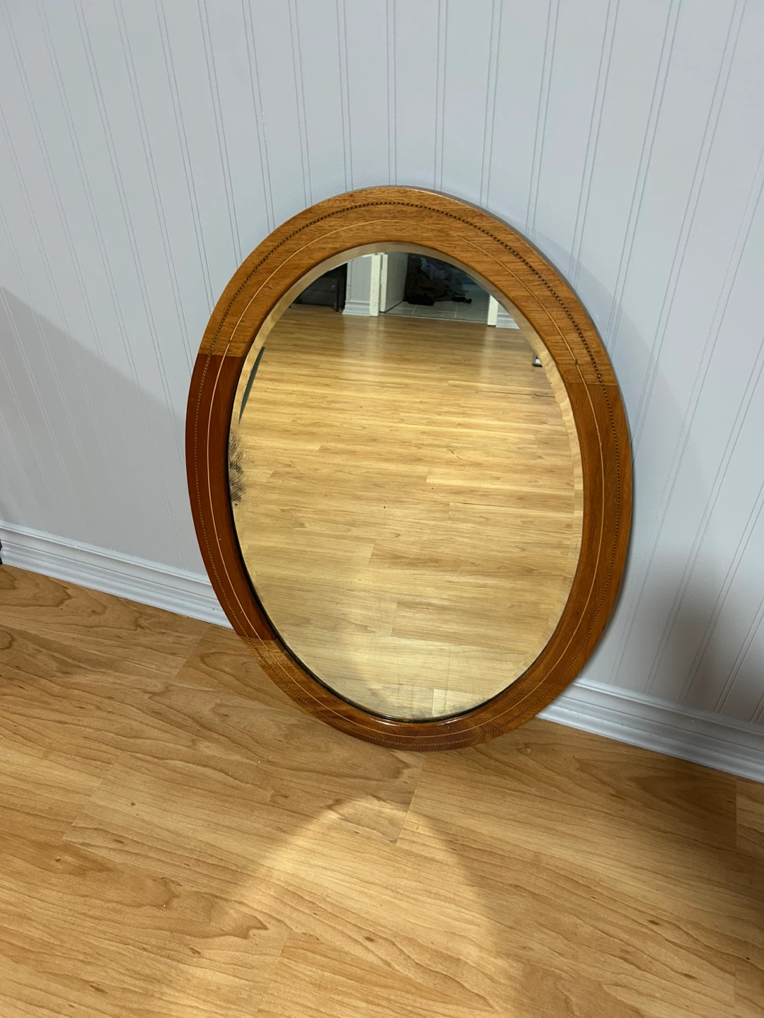 Antique oval mirror