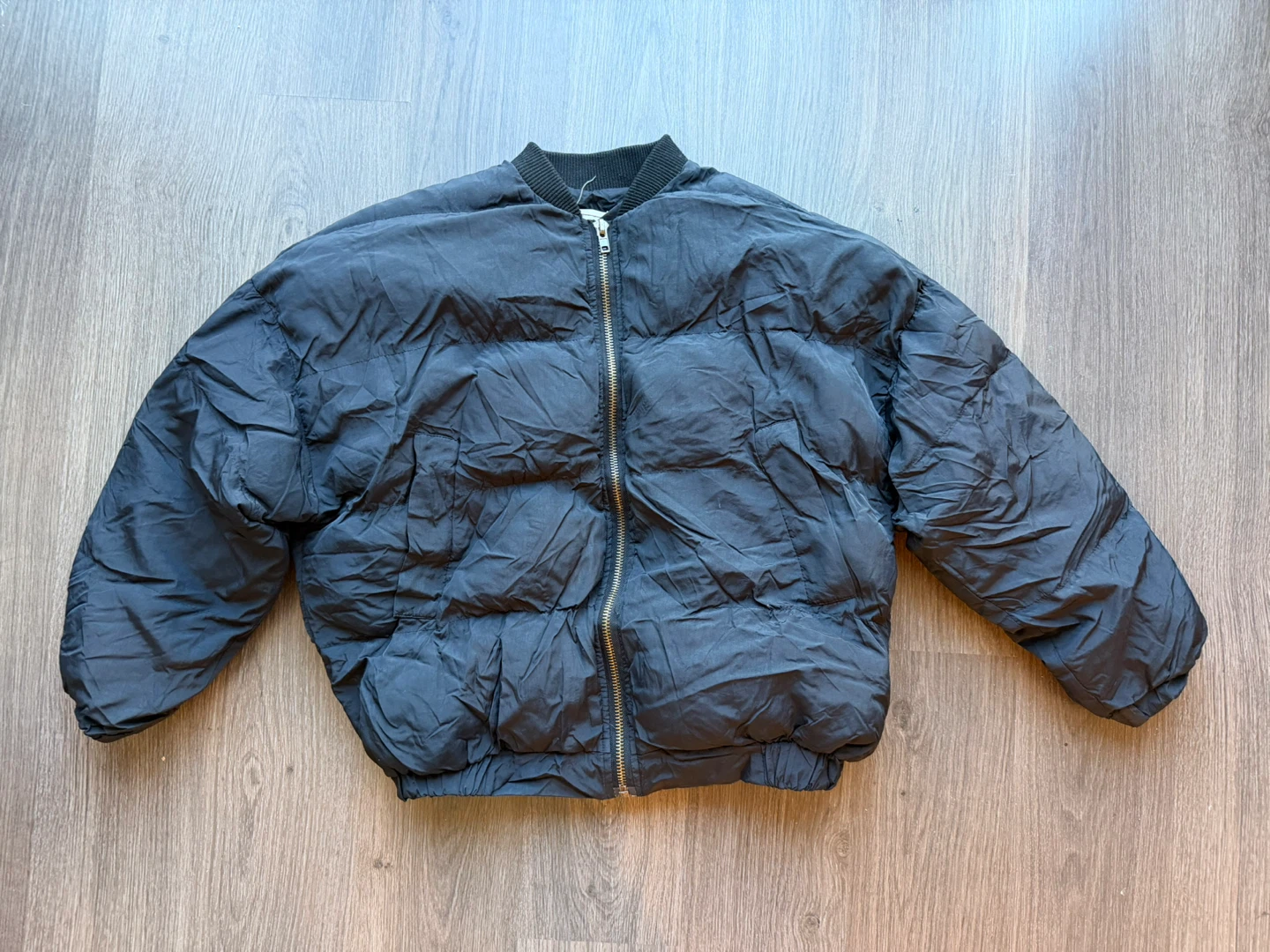 Black Bomber Puffer Jacket