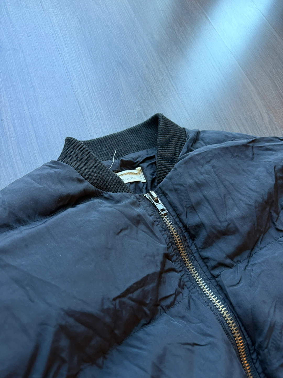 Black Bomber Puffer Jacket - photo 2