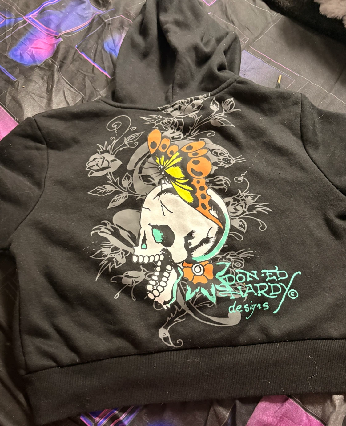 Ed Hardy Zip-Up Hoodie Black - photo 2