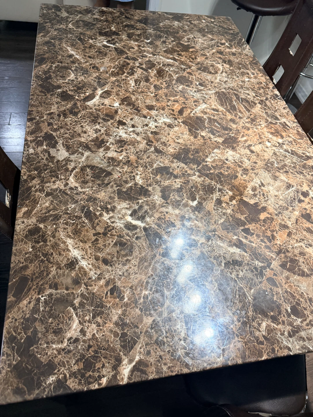 Faux Marble Top Dining Table - photo 5