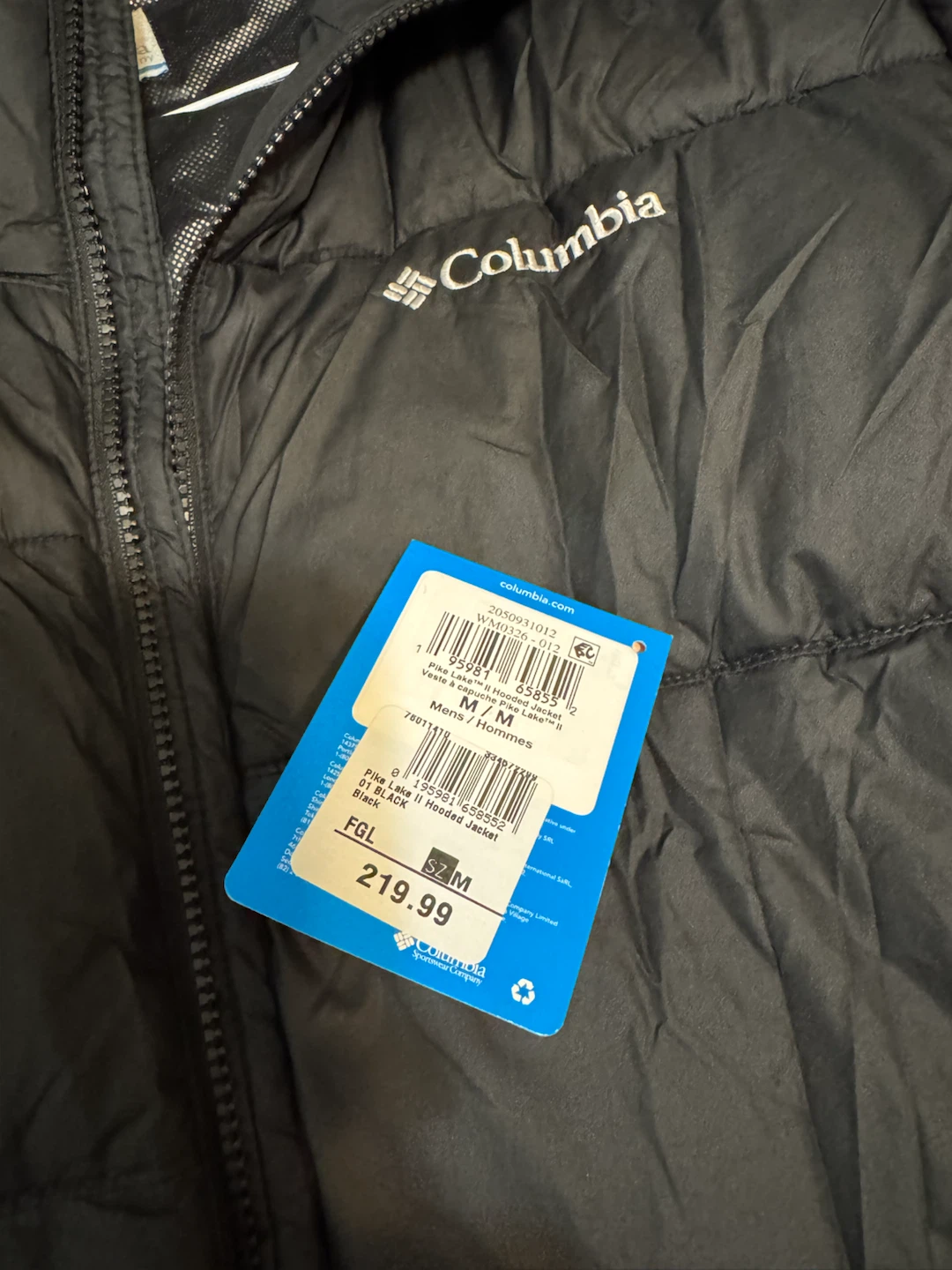 Columbia Pike Lake II Hooded Jacket Black Men's Medium - photo 4