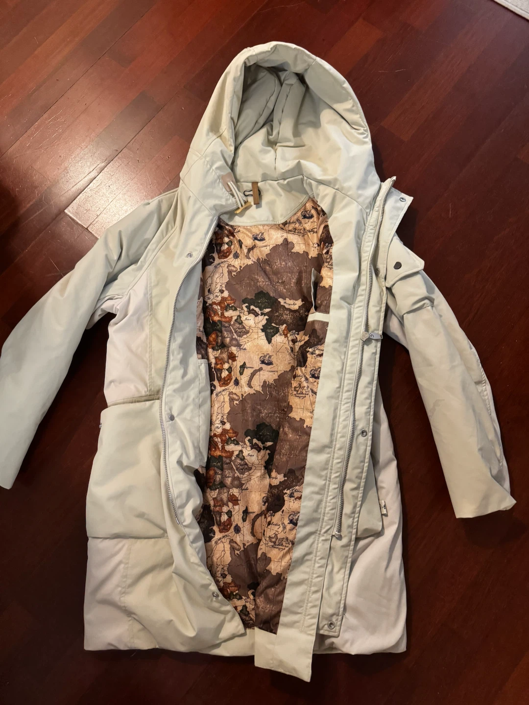 Off-white hooded winter coat - photo 2