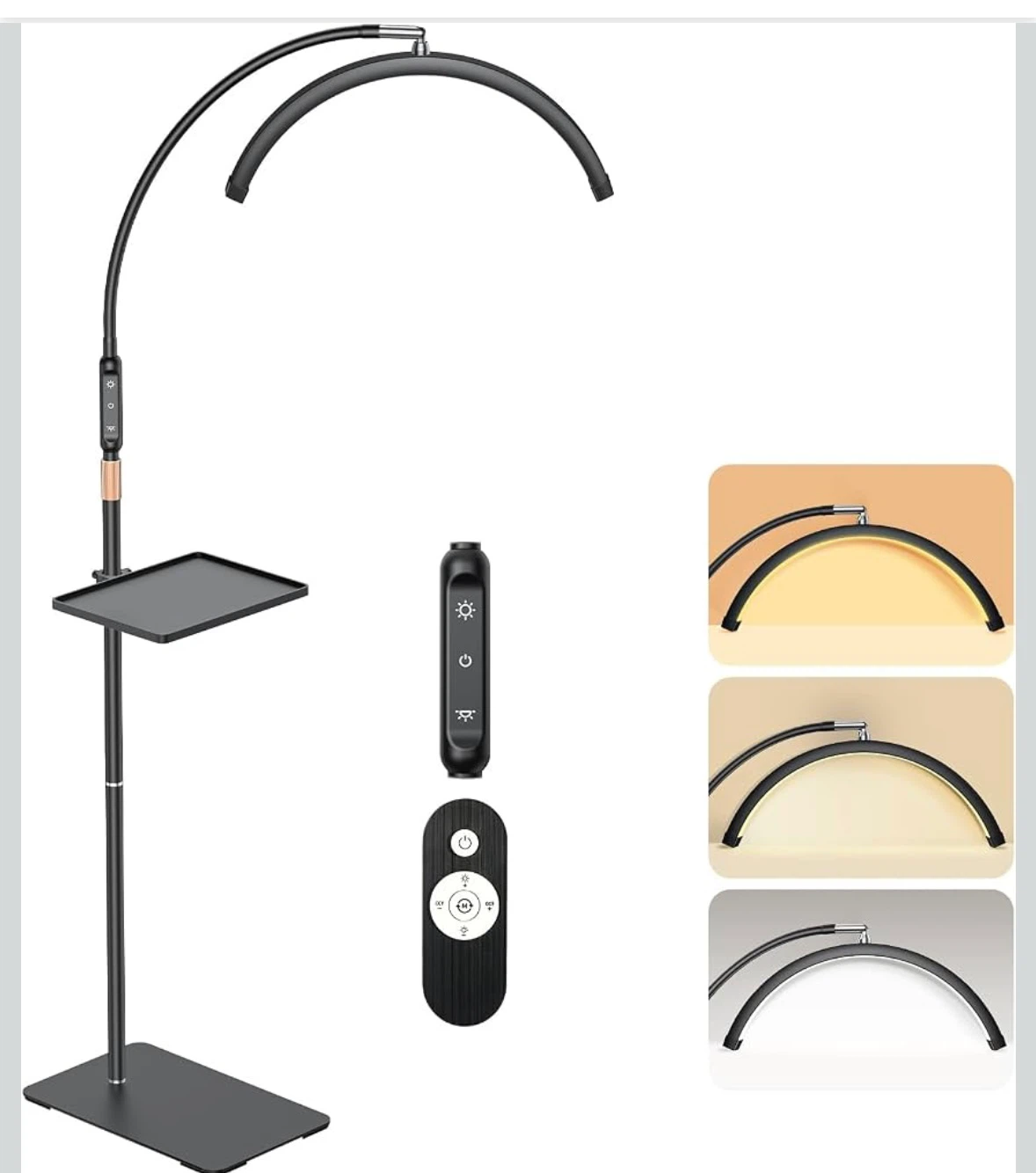 Adjustable Half-Moon Beauty Floor Lamp - photo 2