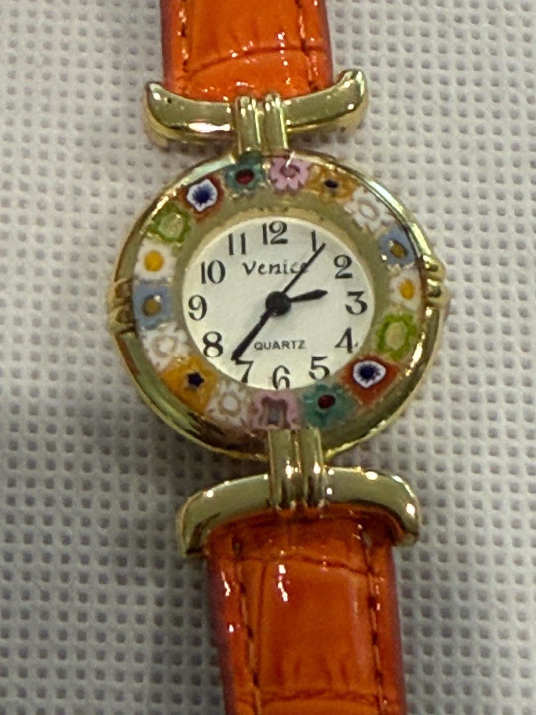 Venice Quartz Watch with Orange Strap new battery - photo 5