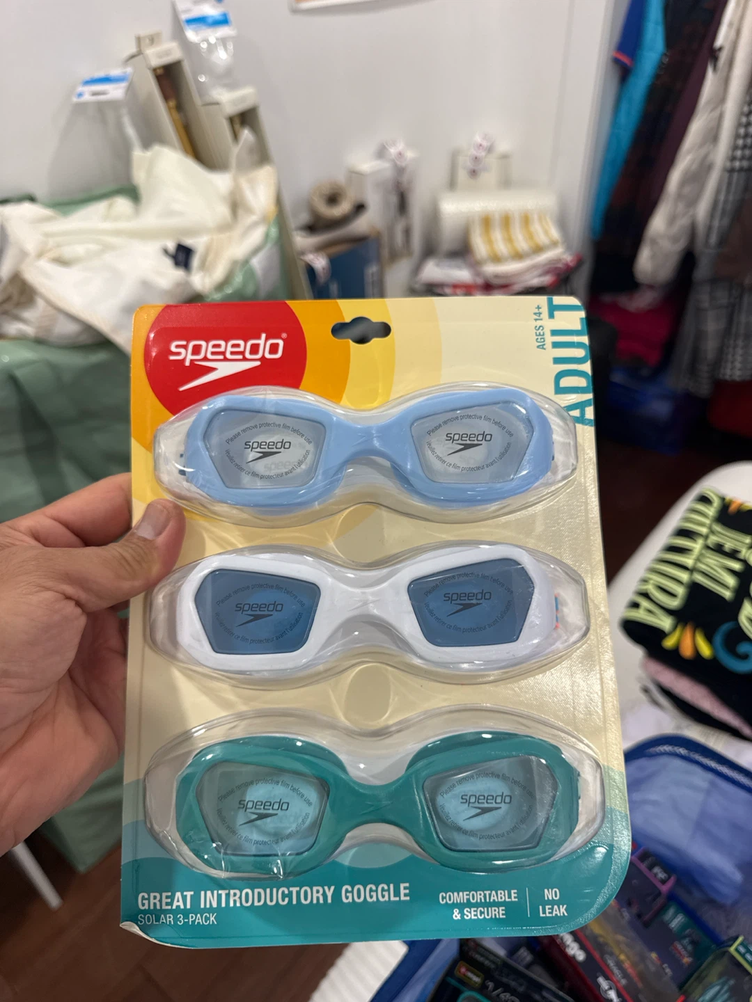 Speedo Adult Solar Swimming Goggles 3-Pack