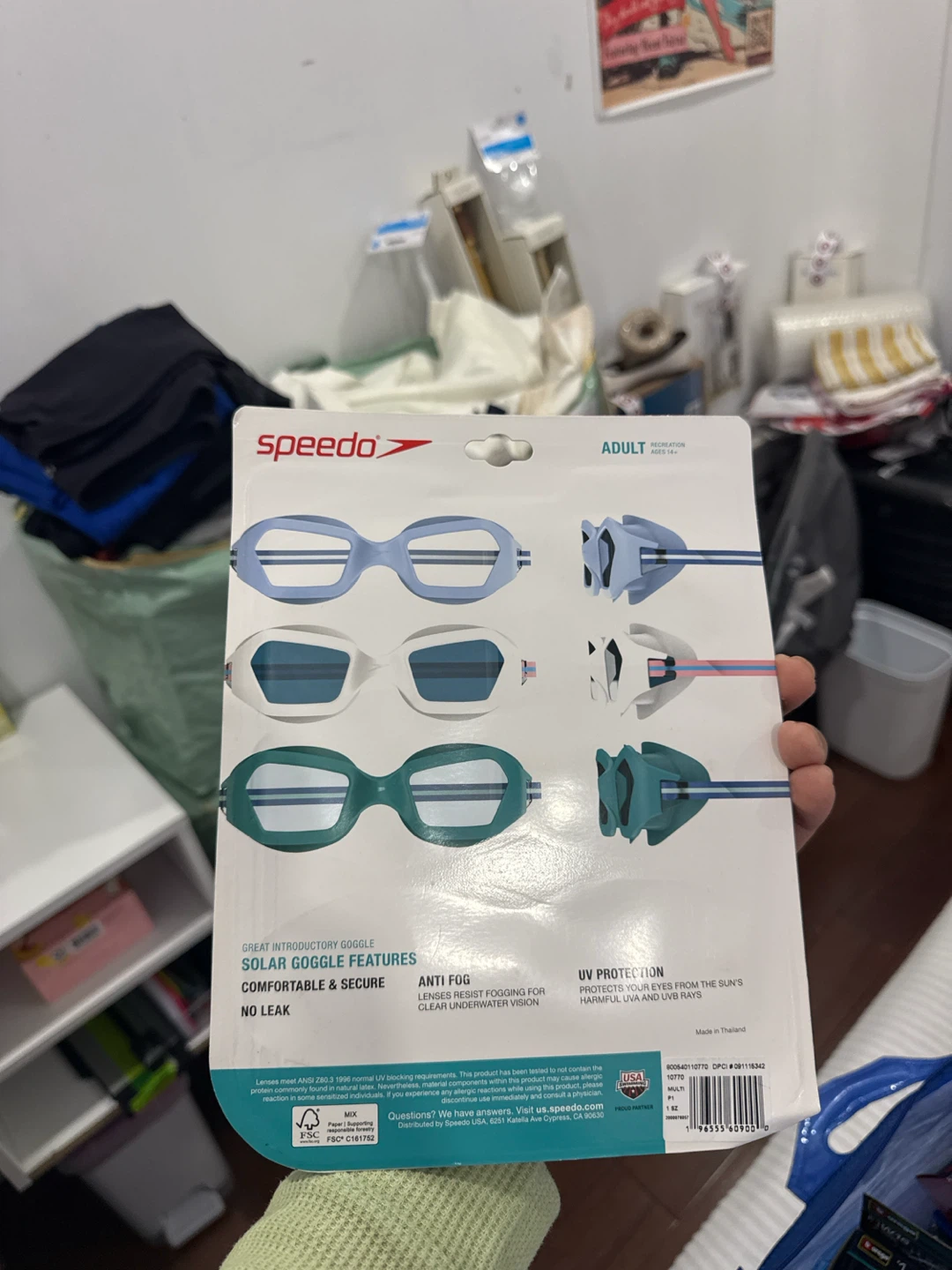 Speedo Adult Solar Swimming Goggles 3-Pack - photo 2