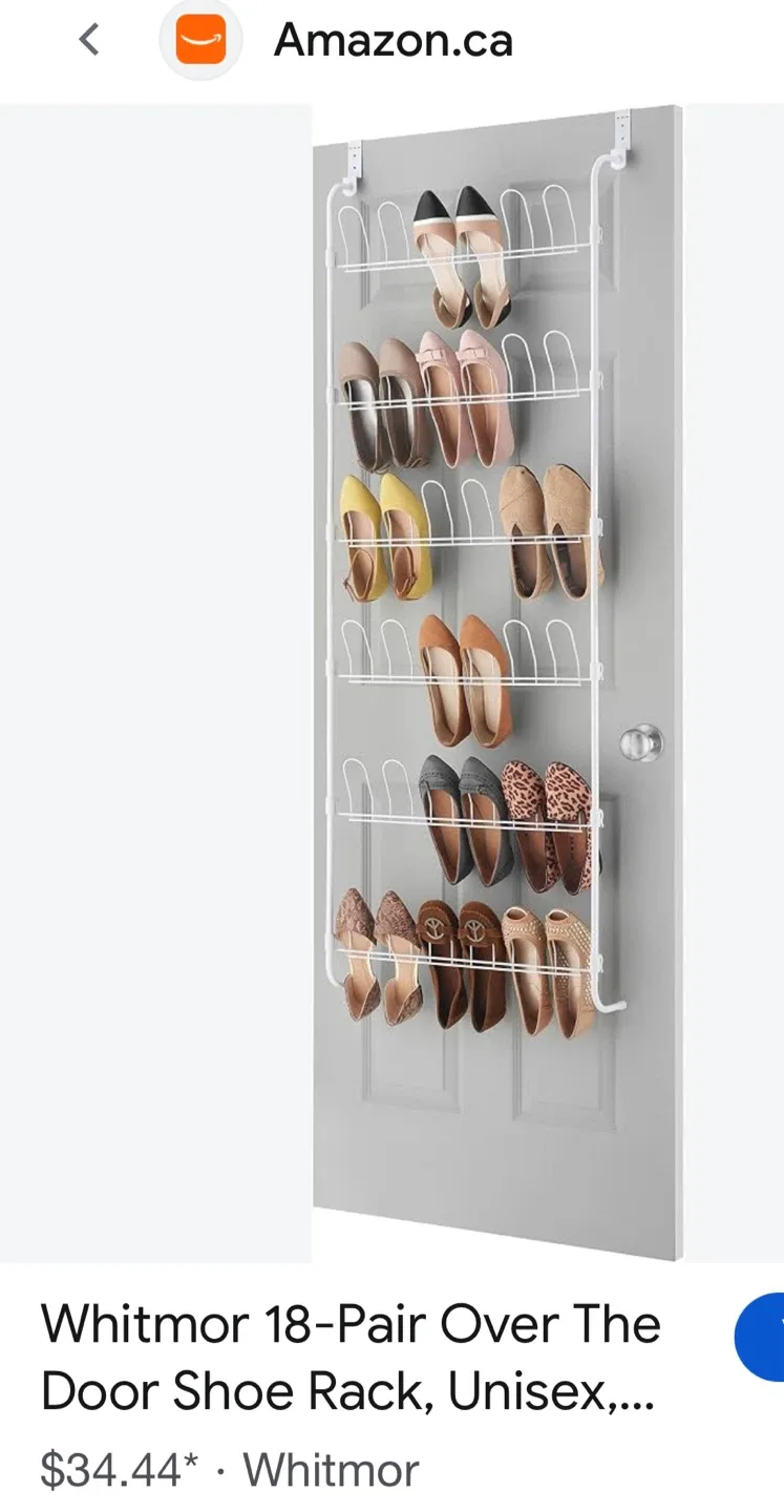 18-Pair Over The Door Shoe Rack - photo 2
