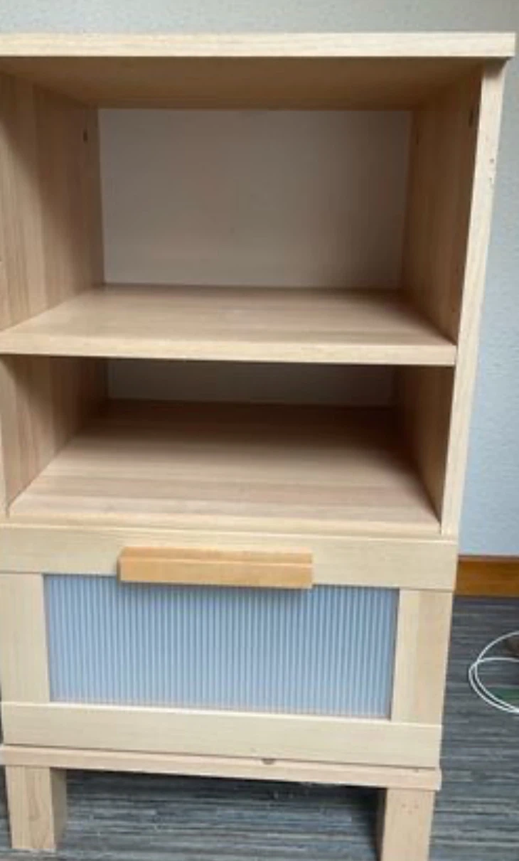 Light Wood Nightstand with Drawer