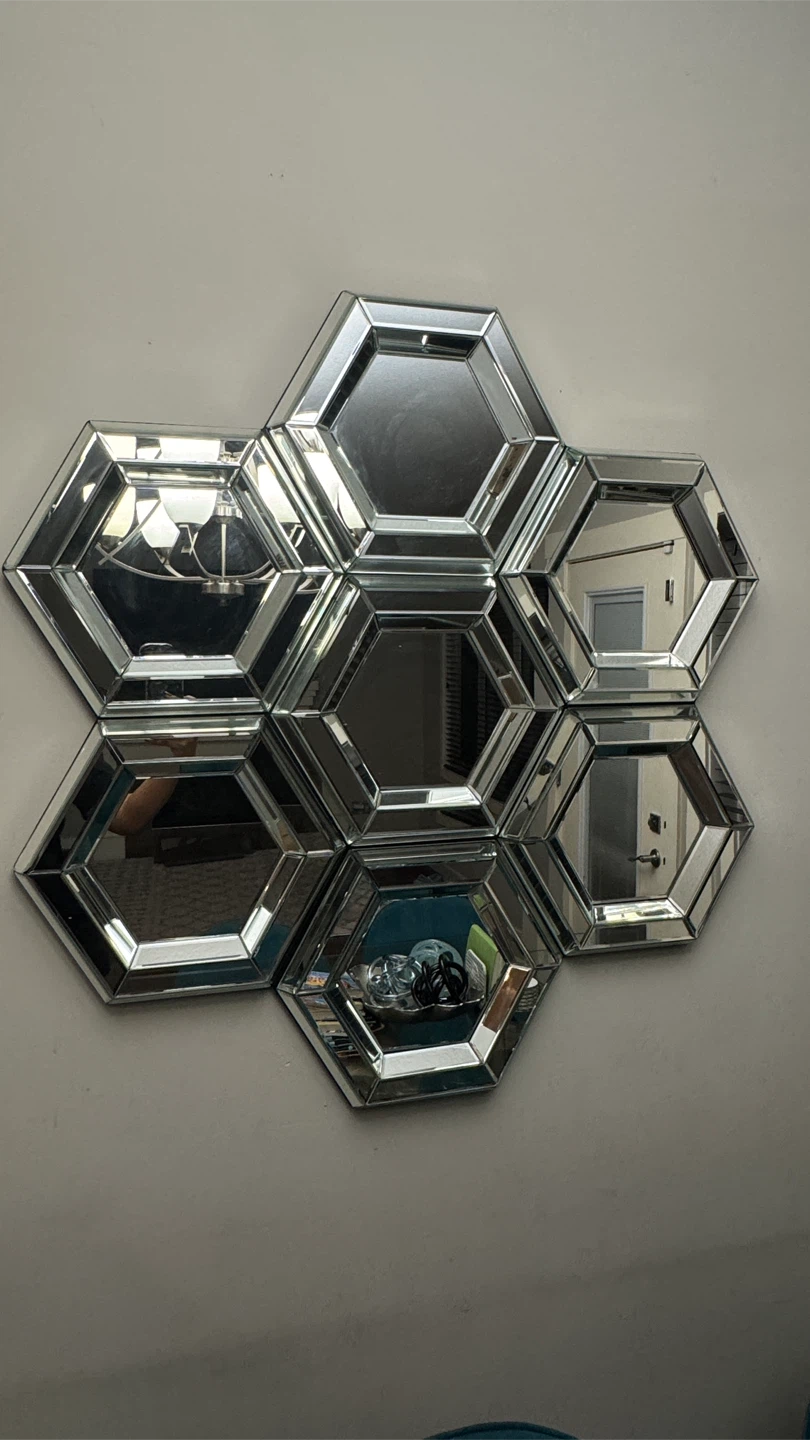 Hexagonal Cluster Wall Mirror