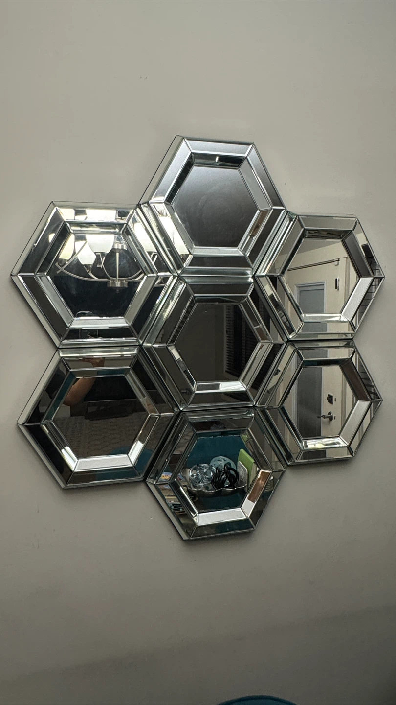 Hexagonal Cluster Wall Mirror - photo 2
