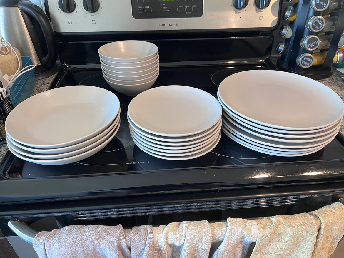 IKEA Set of Light Grey Dinnerware