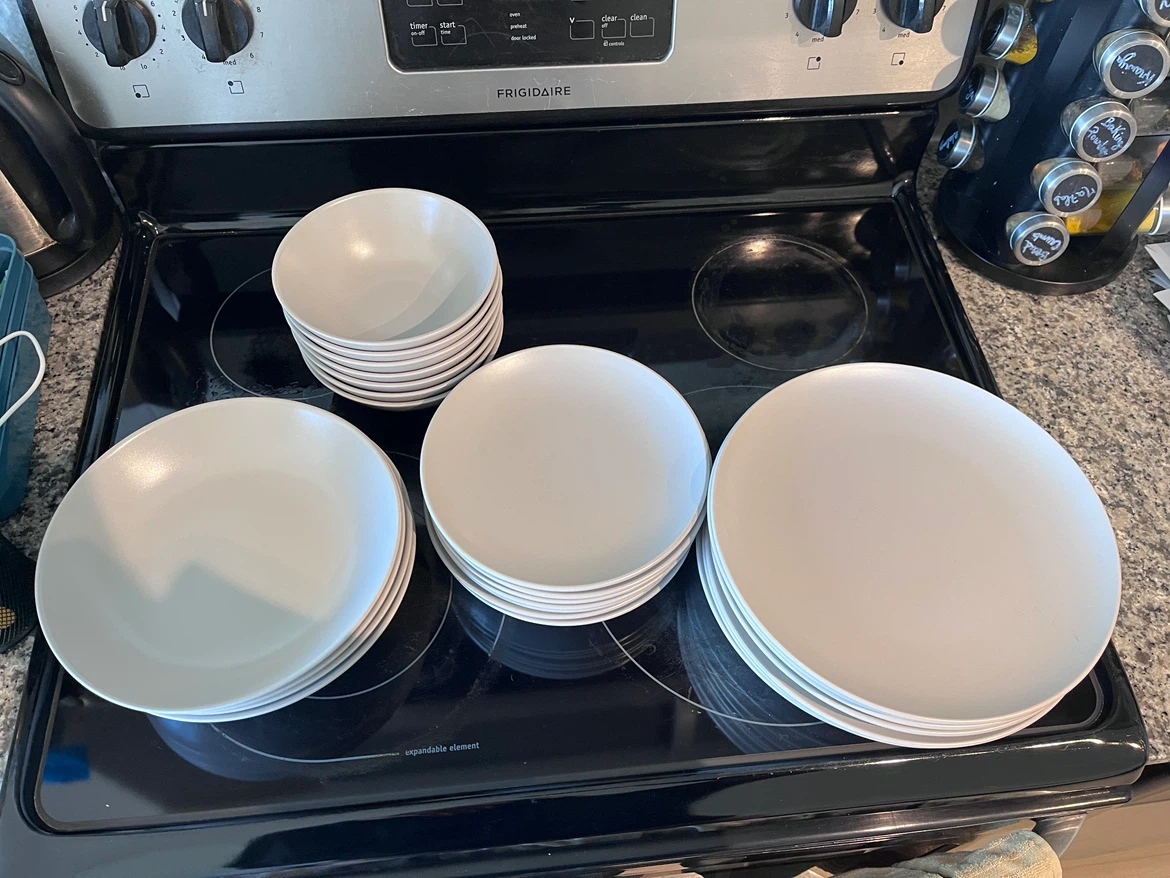 IKEA Set of Light Grey Dinnerware - photo 2