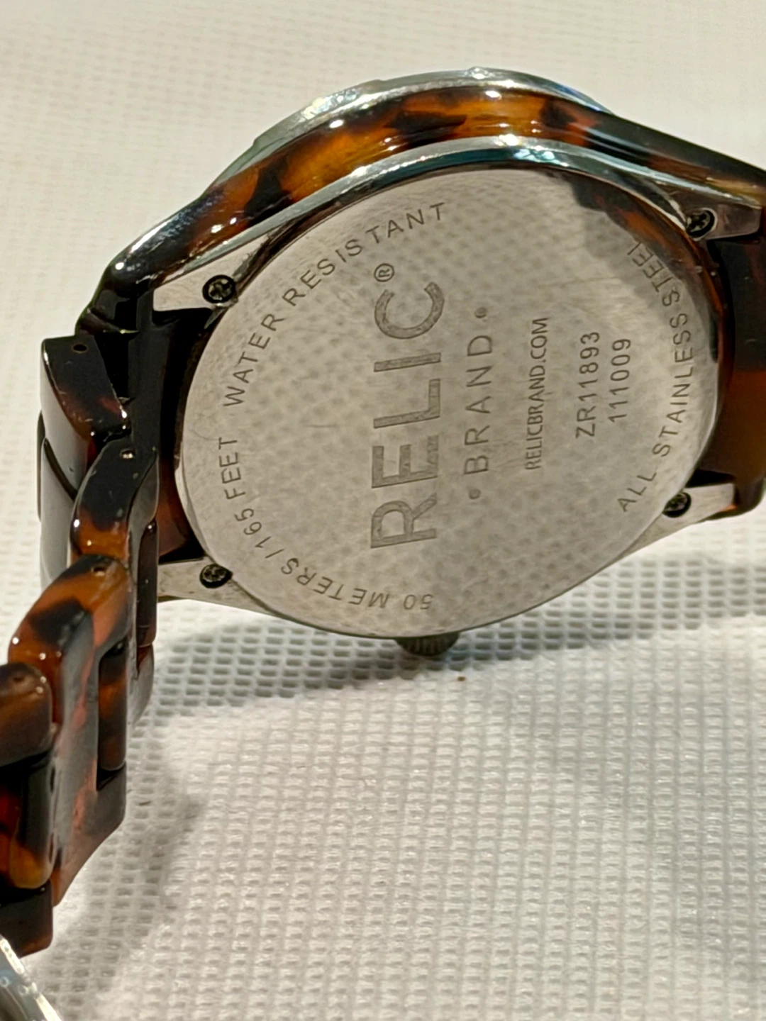 Relic Tortoiseshell Watch Model ZR11893 new battery - photo 2