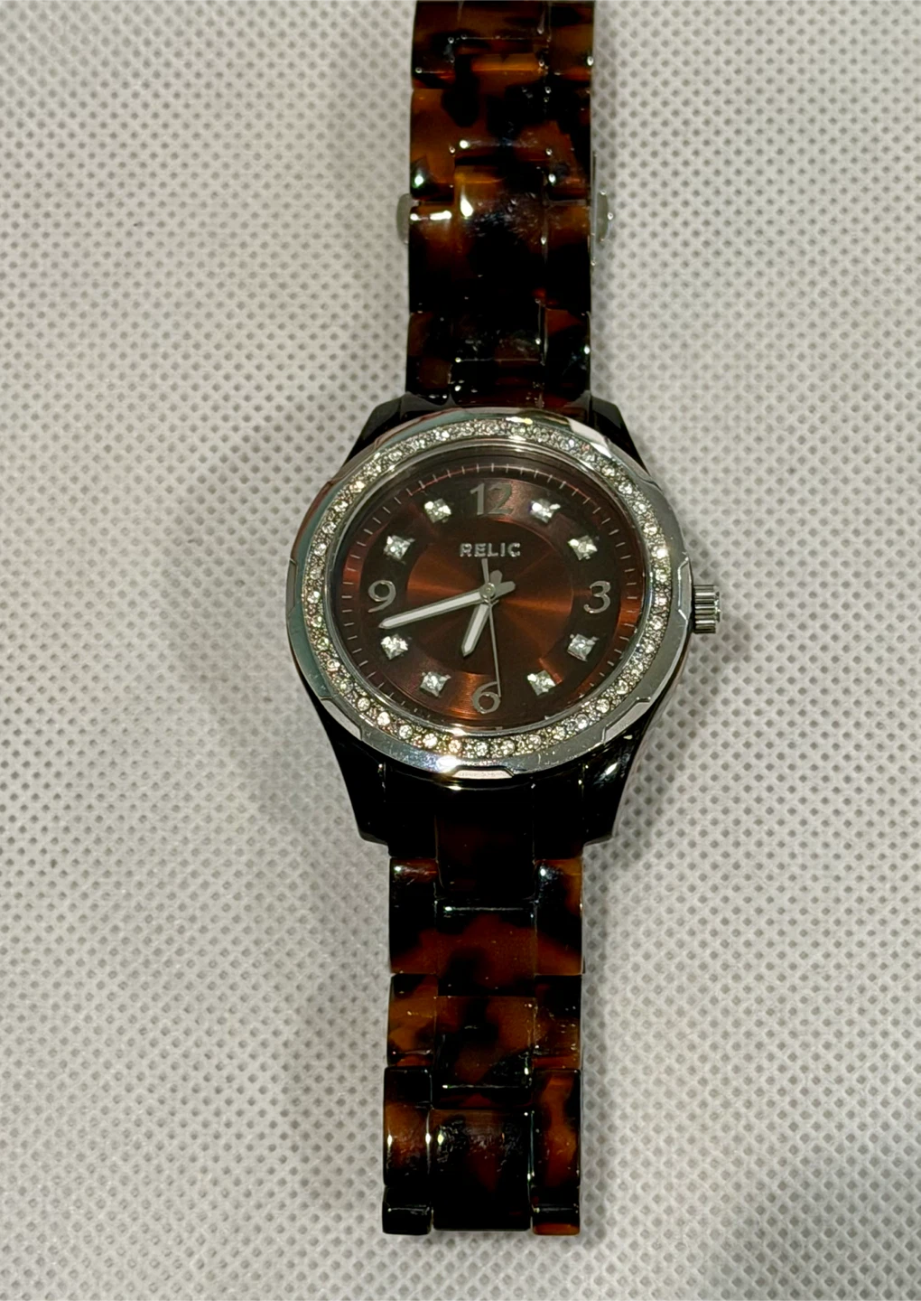 Relic Tortoiseshell Watch Model ZR11893 new battery - photo 4