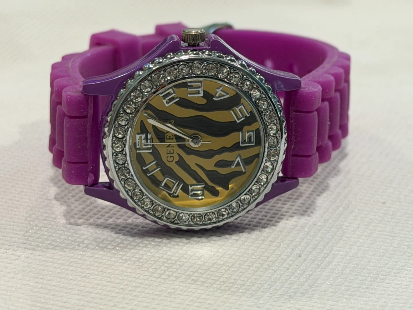 Geneva Purple Silicone Analog Watch