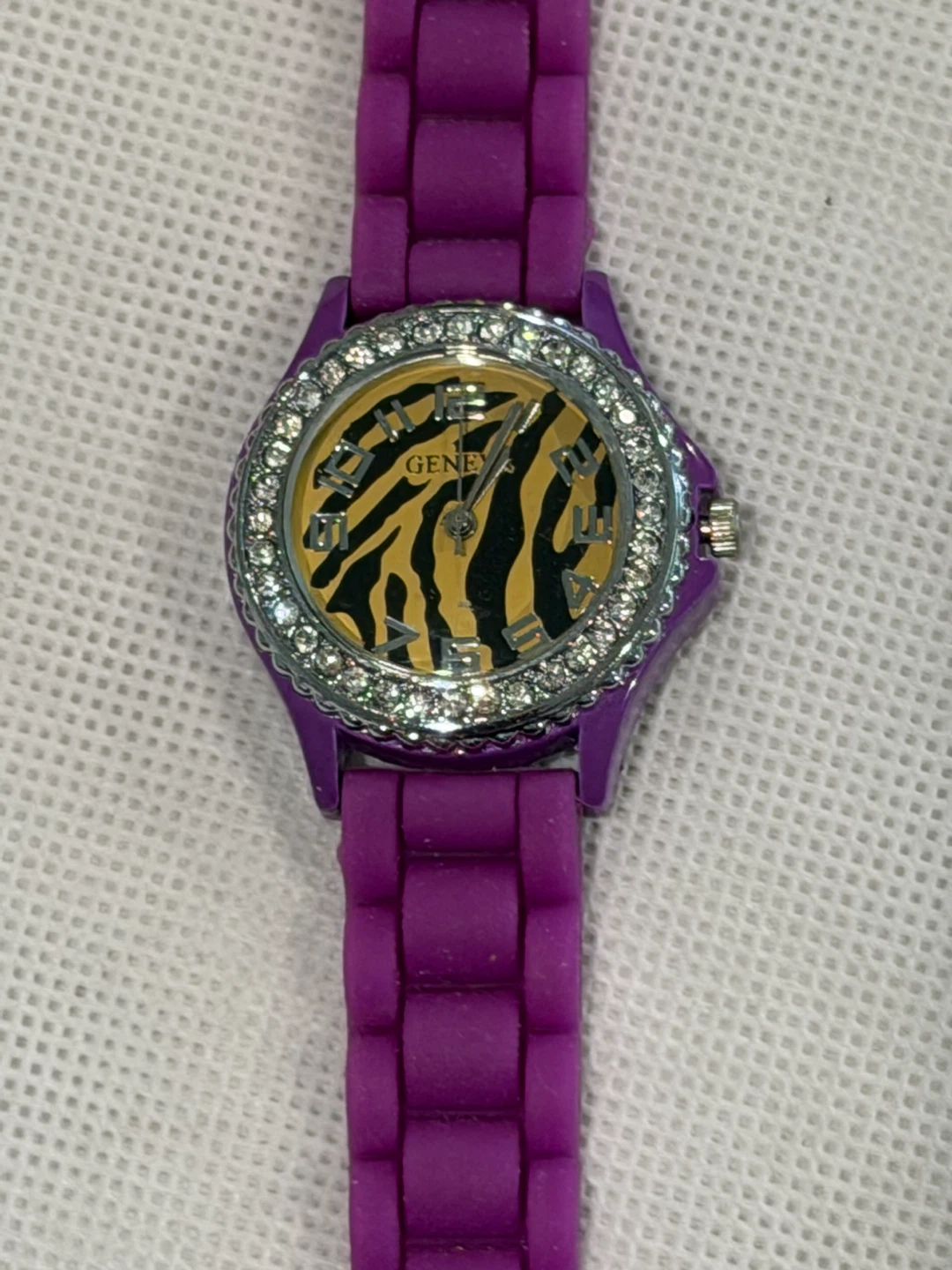 Geneva Purple Silicone Analog Watch - photo 3
